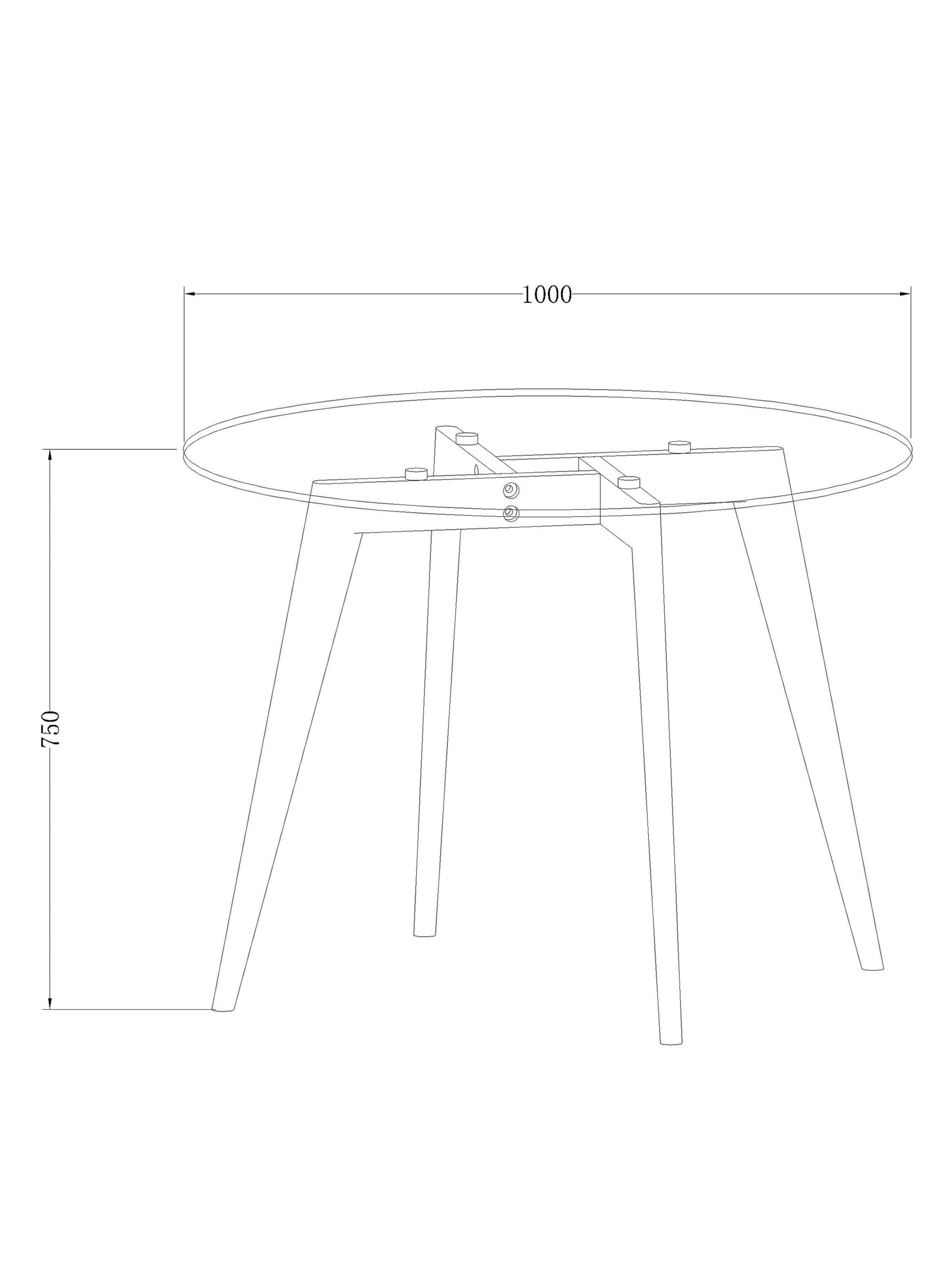 Mesa de Comedor Parker Vidrio Redonda 100 cm-3