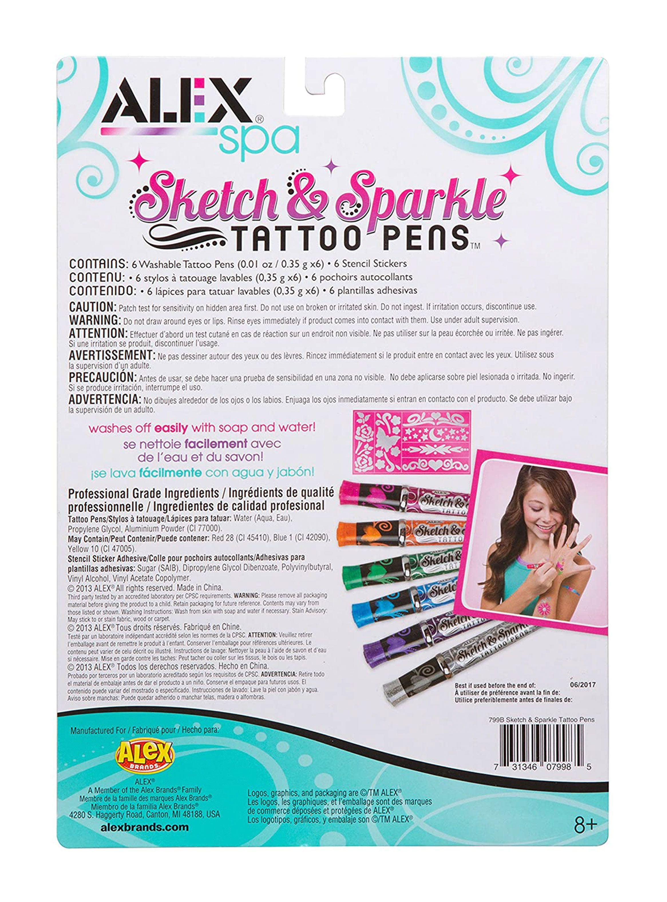 Set De Tatuaje Temporal con plantillas y Lápices-1