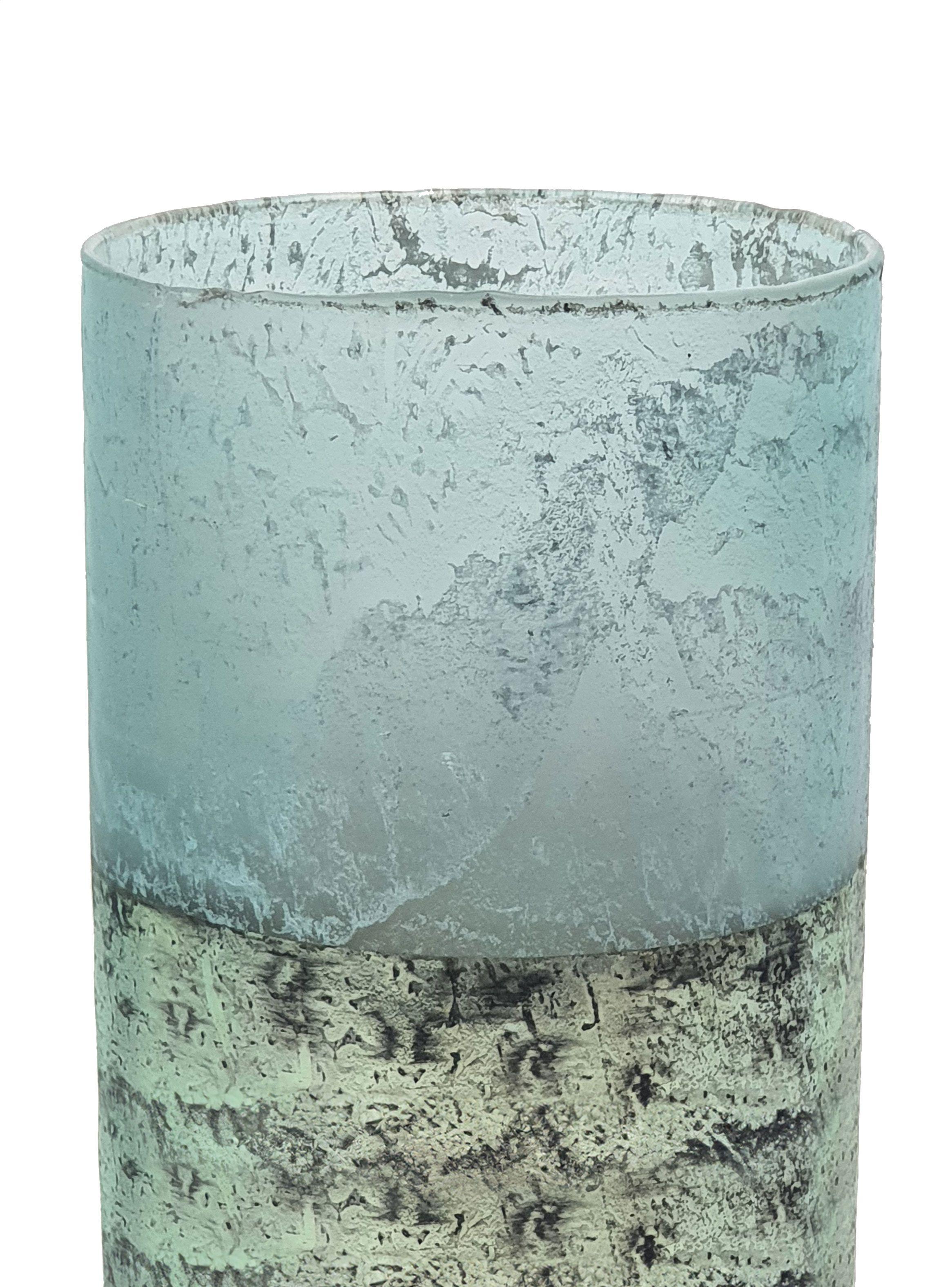 Candelabro Vidrio Azul M-3