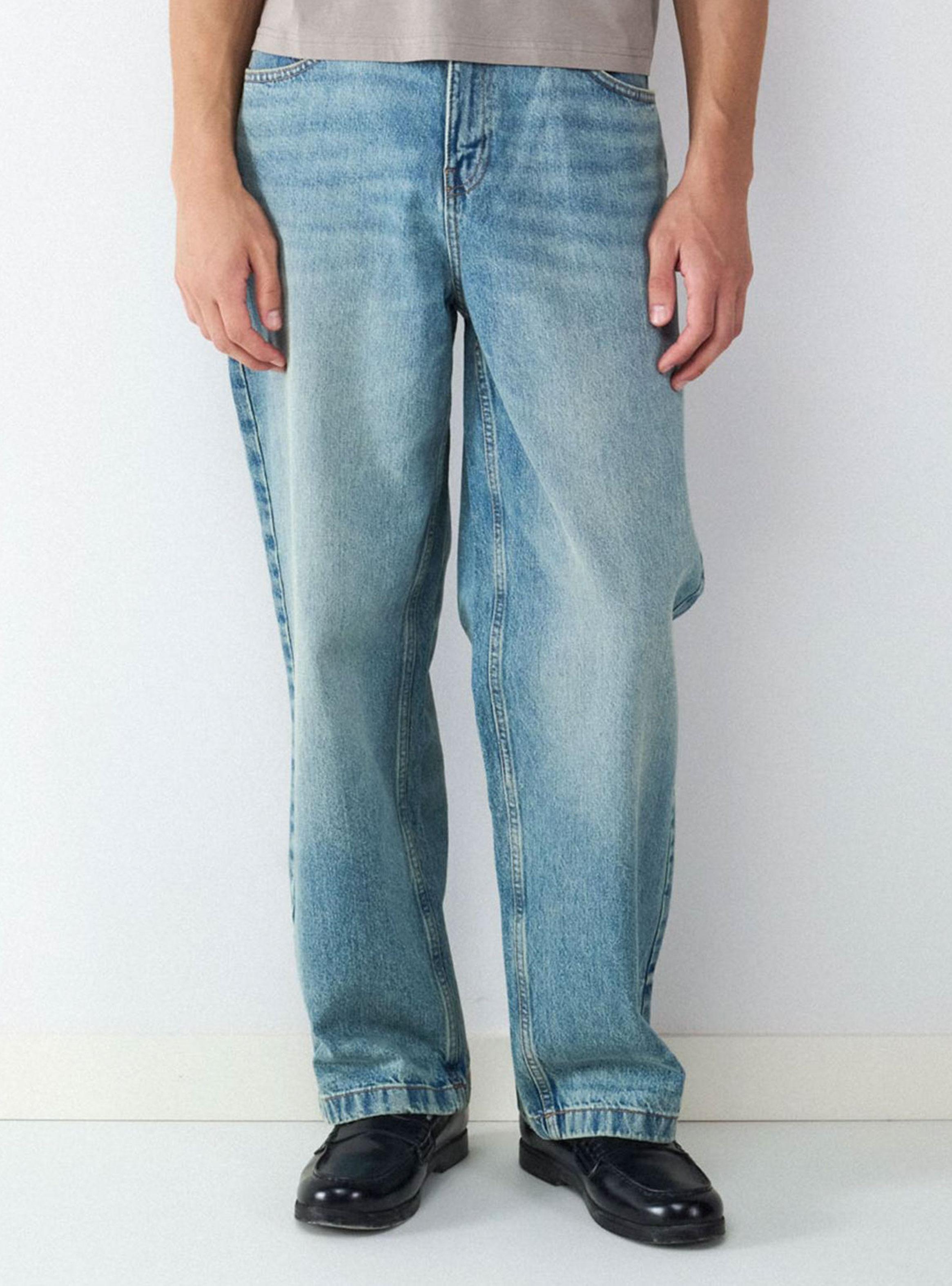 Jean Straight Fit Tiro Medio-0