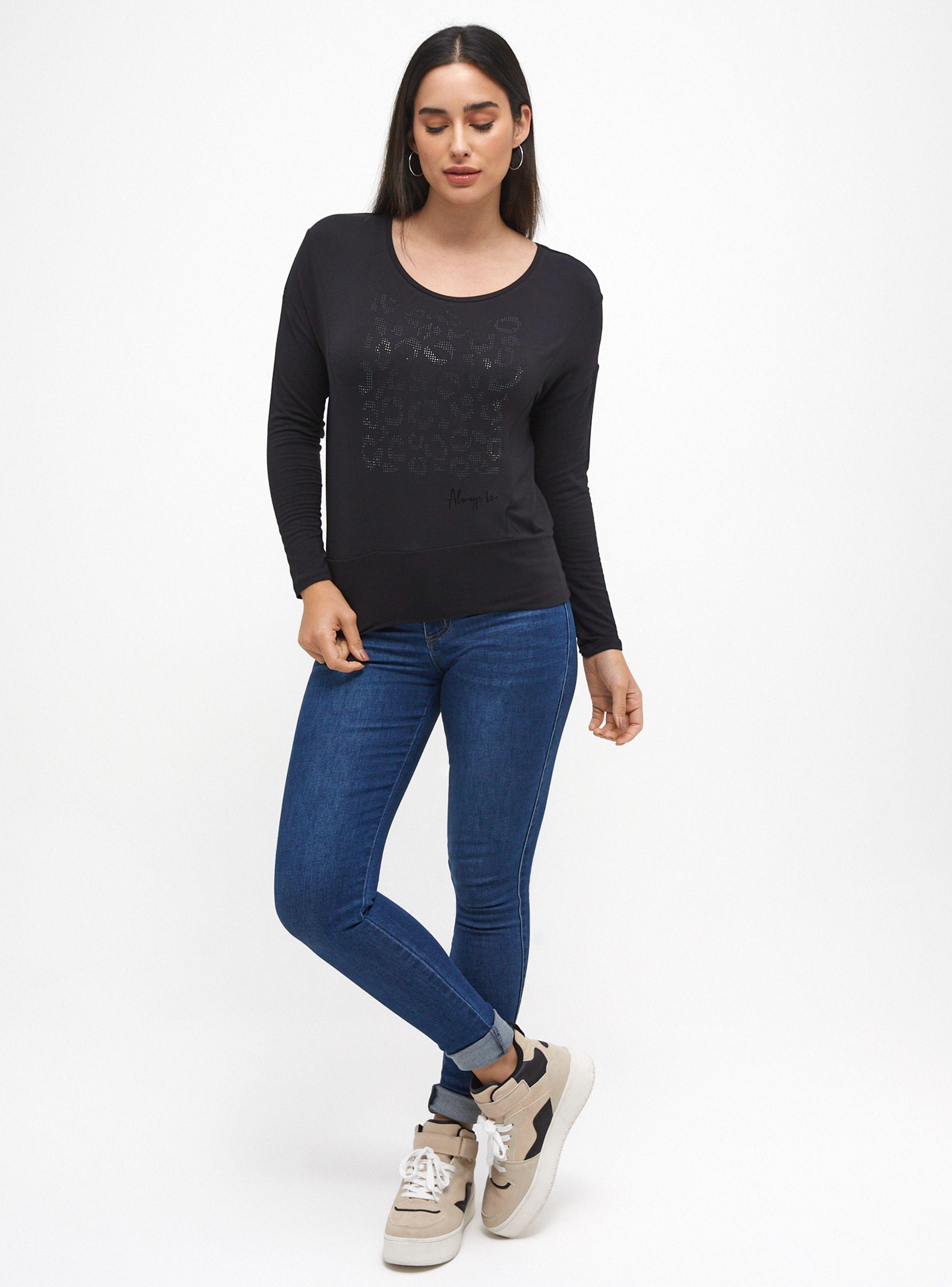 Polera Estampado Brillos con Manga Larga-3