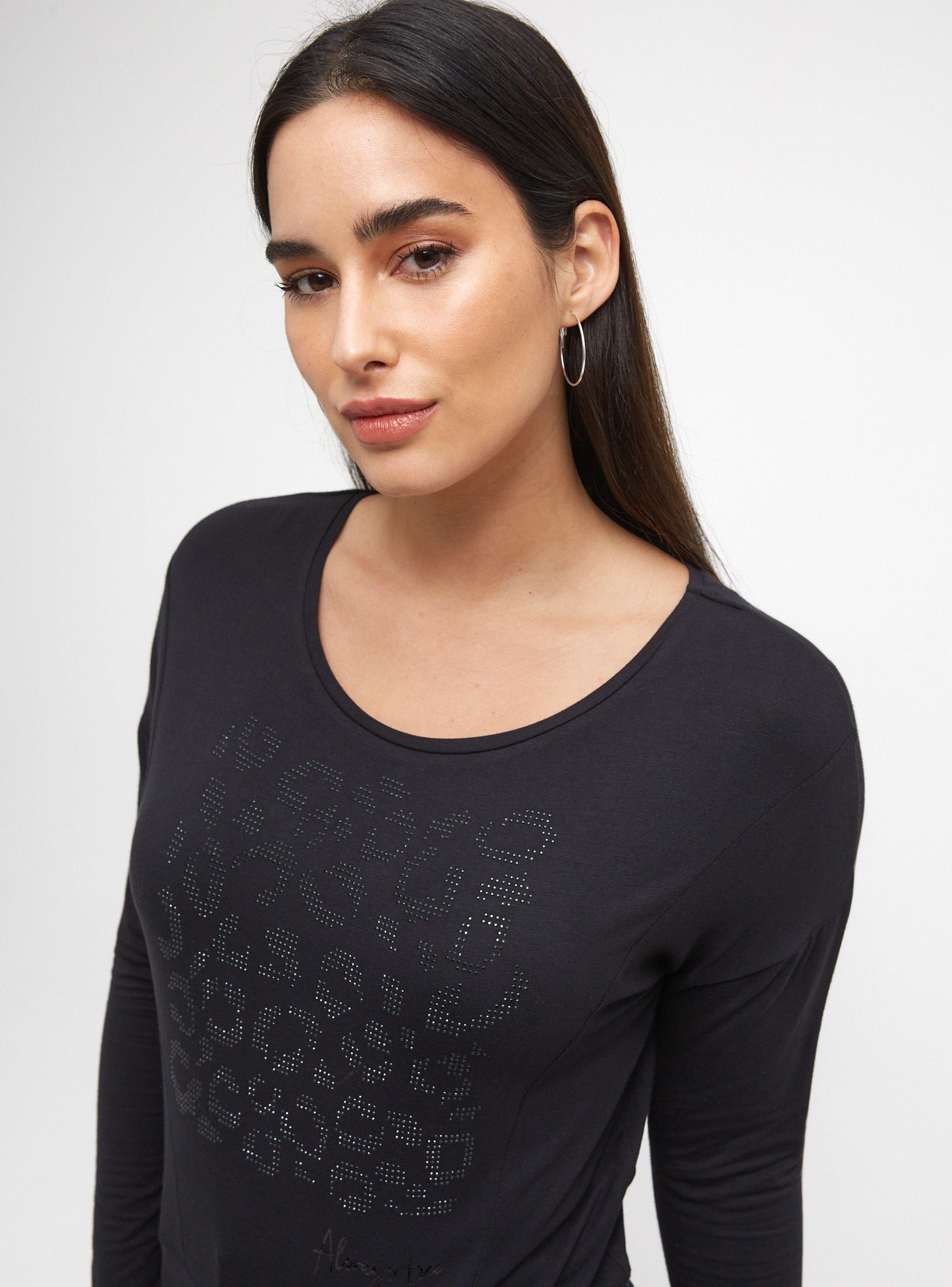 Polera Estampado Brillos con Manga Larga-2