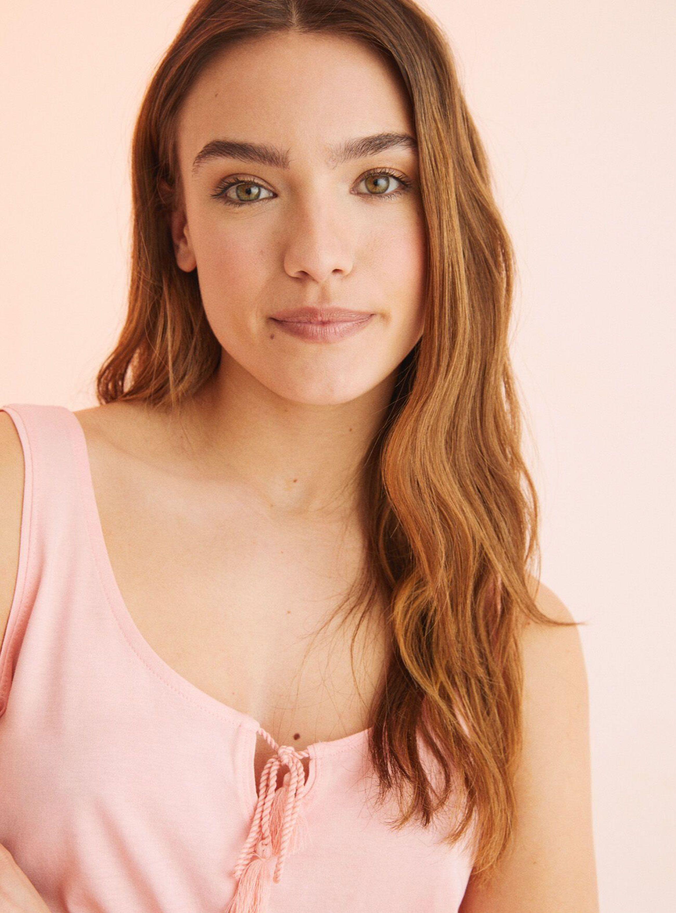 Pijama Corto Tirantes Rosa 100% Algodón-3