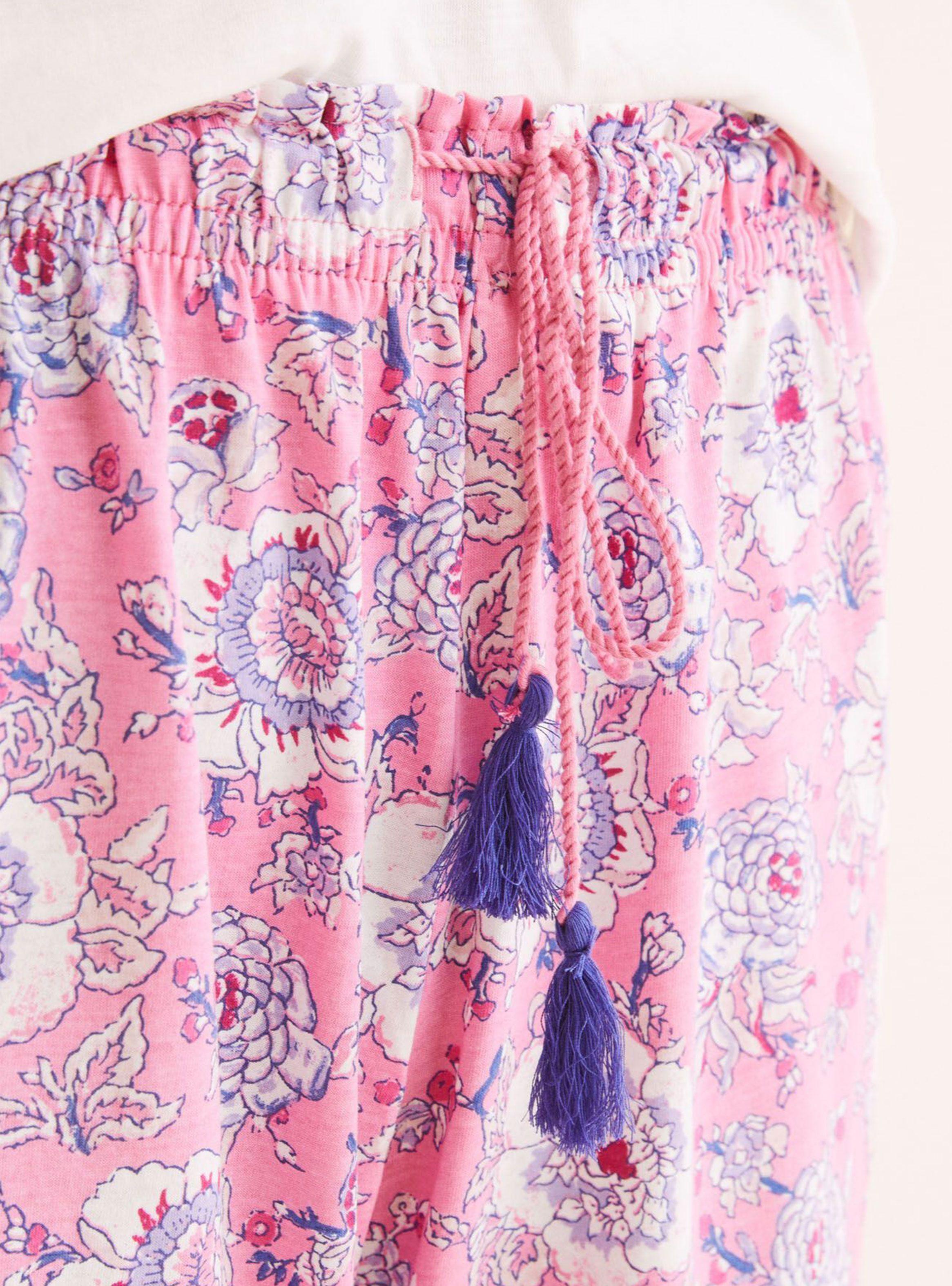 Pantalón 100% Algodón Estampado Rosa Fucsia-2