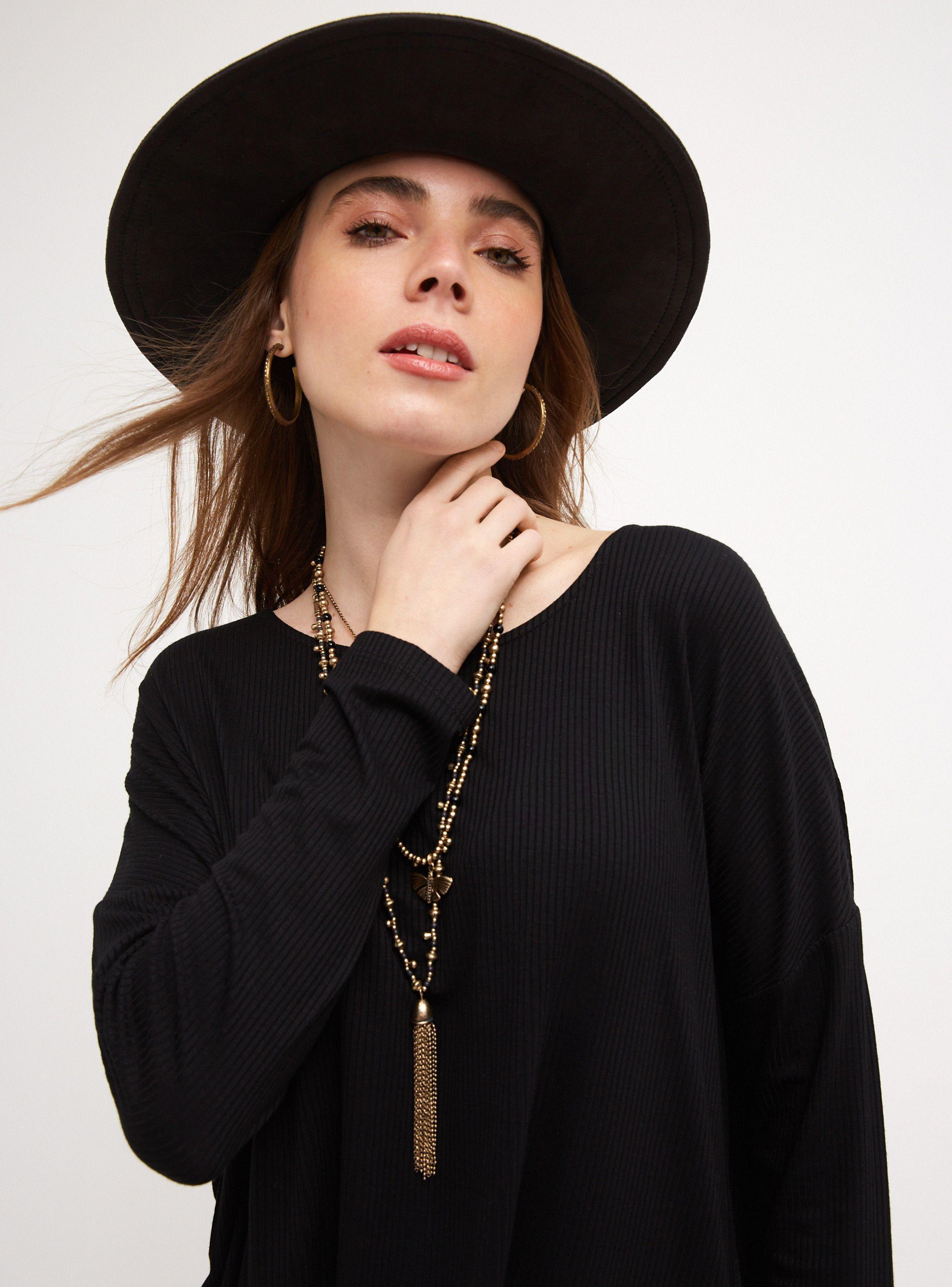 Polera Calce Holgado y Tela En Rib-2