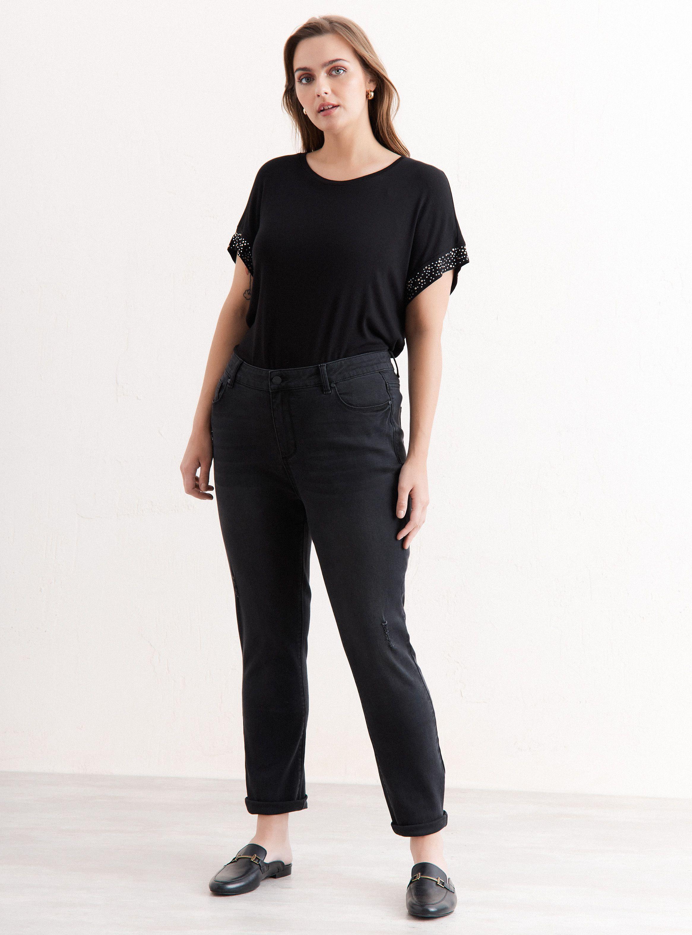 Jeans Skinny con Basta y Roturas-4
