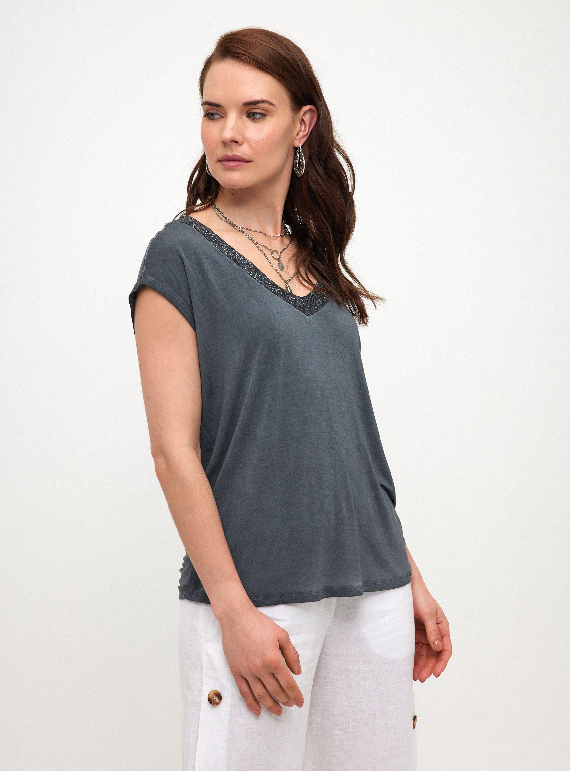 Polera Aplicación Cuello Lurex-0