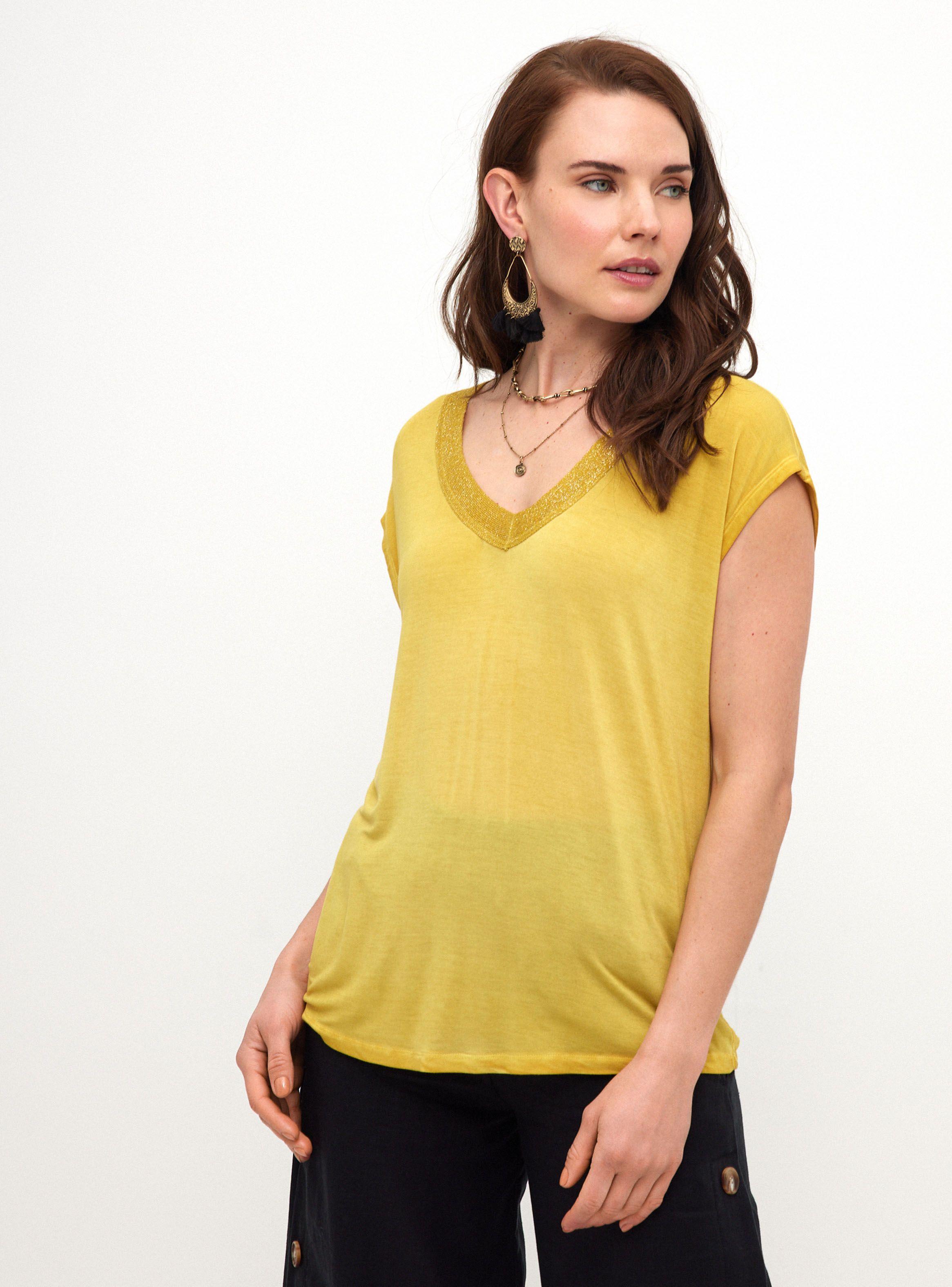 Polera Aplicación Cuello Lurex-0