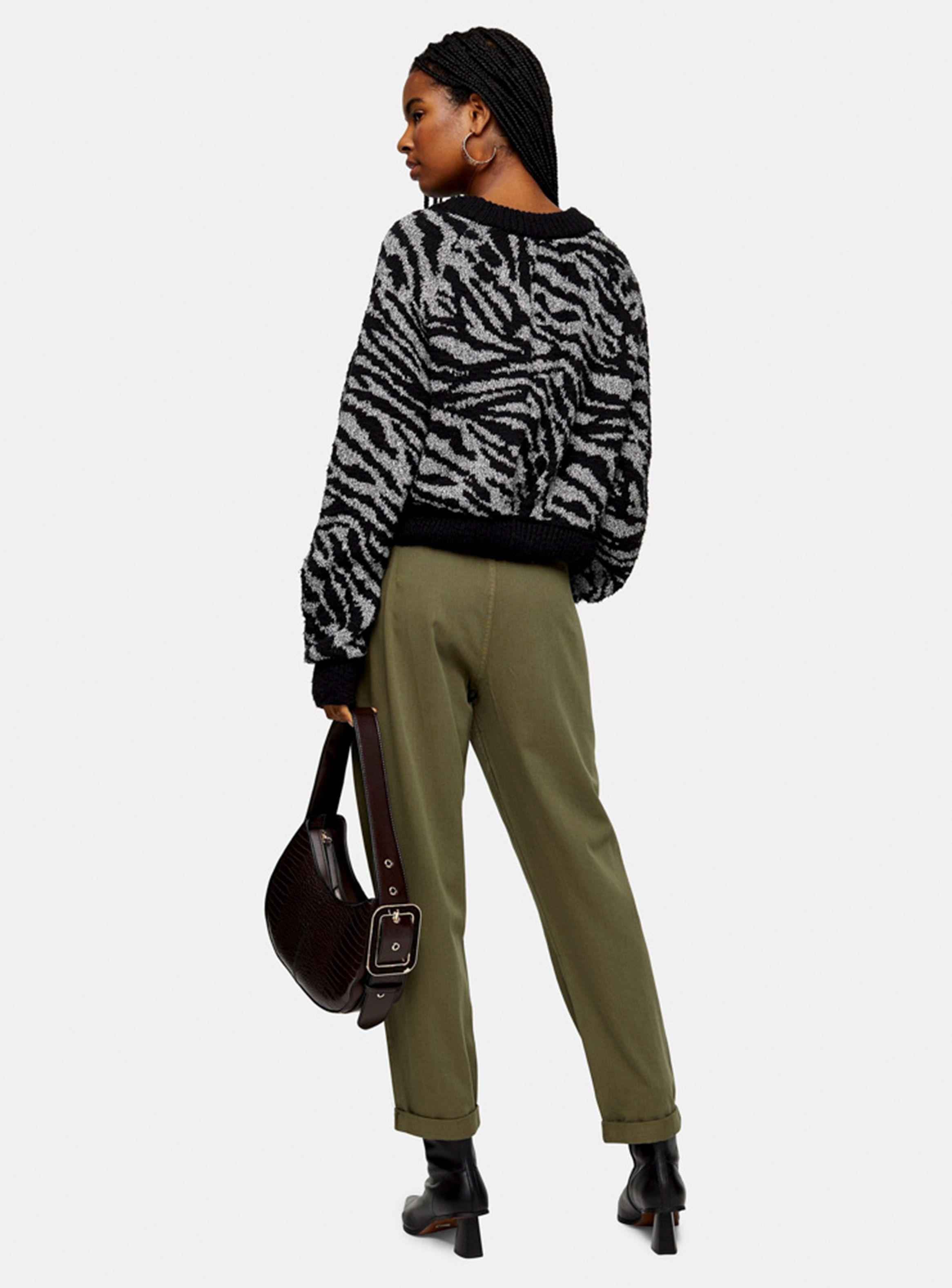 Pantalón Khaki Paperbag Utility Topshop-3