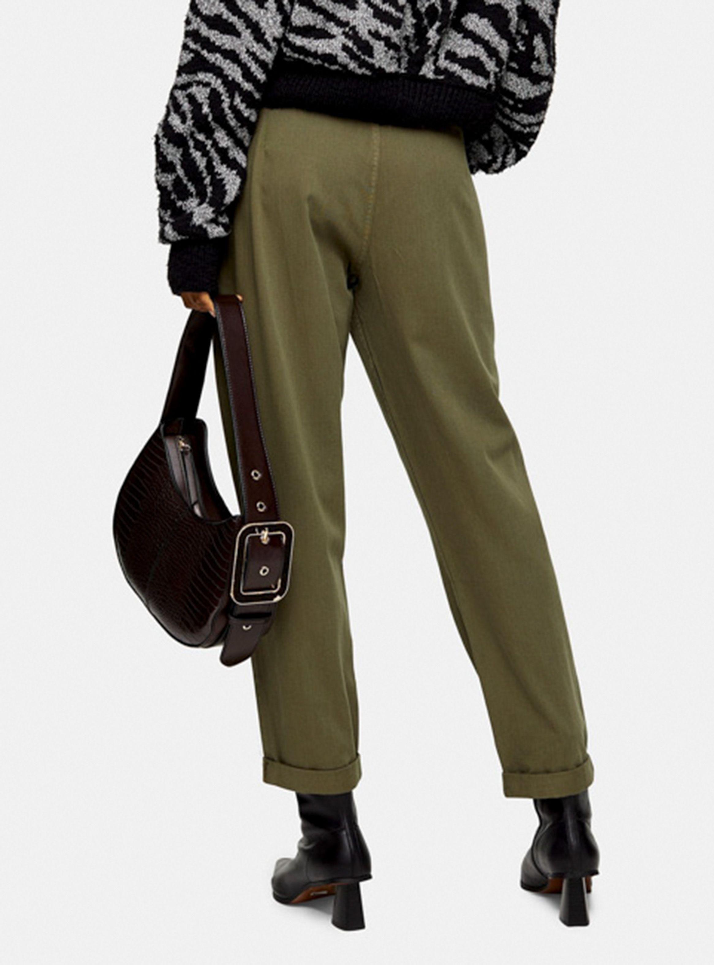 Pantalón Khaki Paperbag Utility Topshop-1