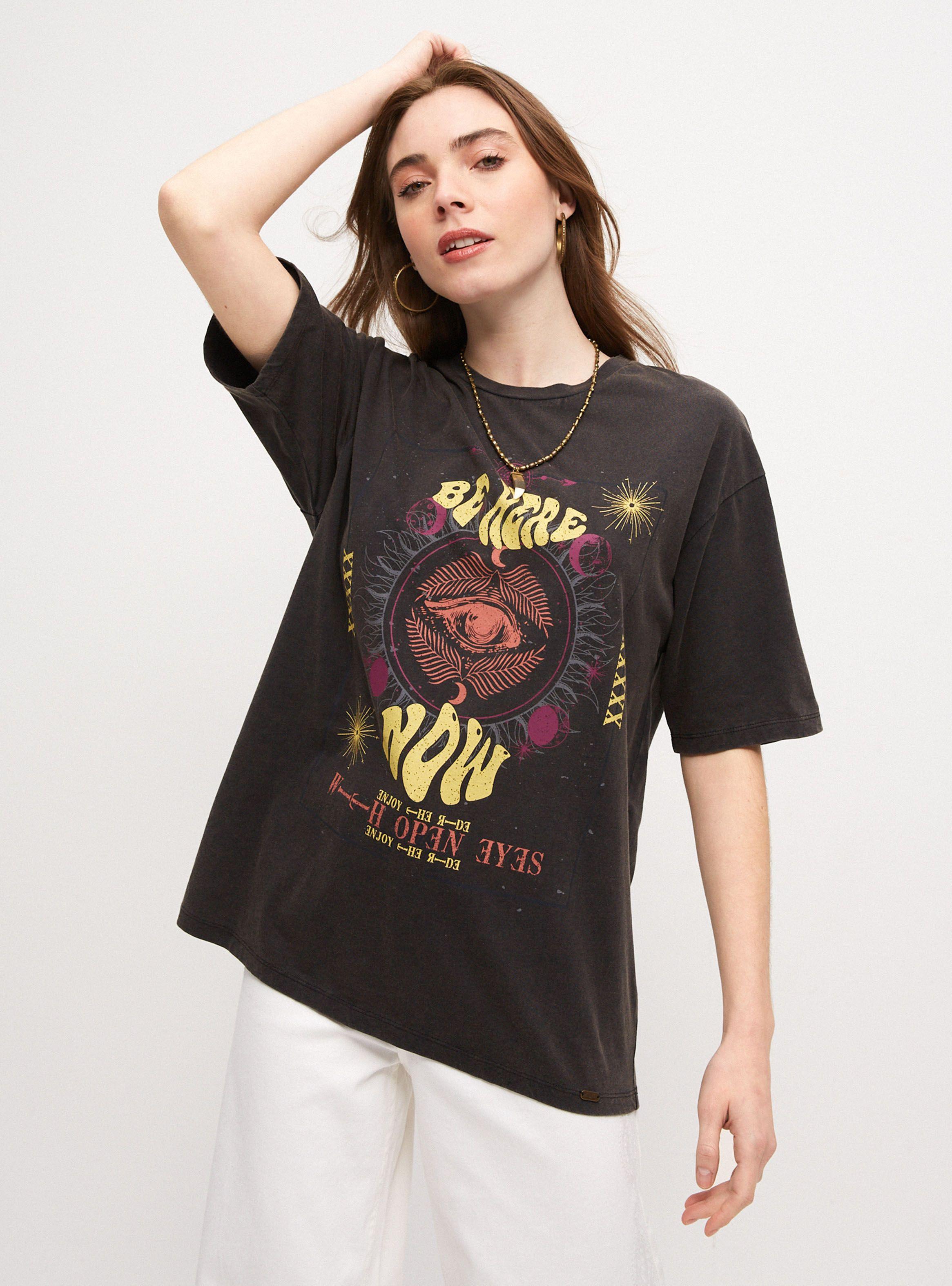 Polera Estampada Oversize-0