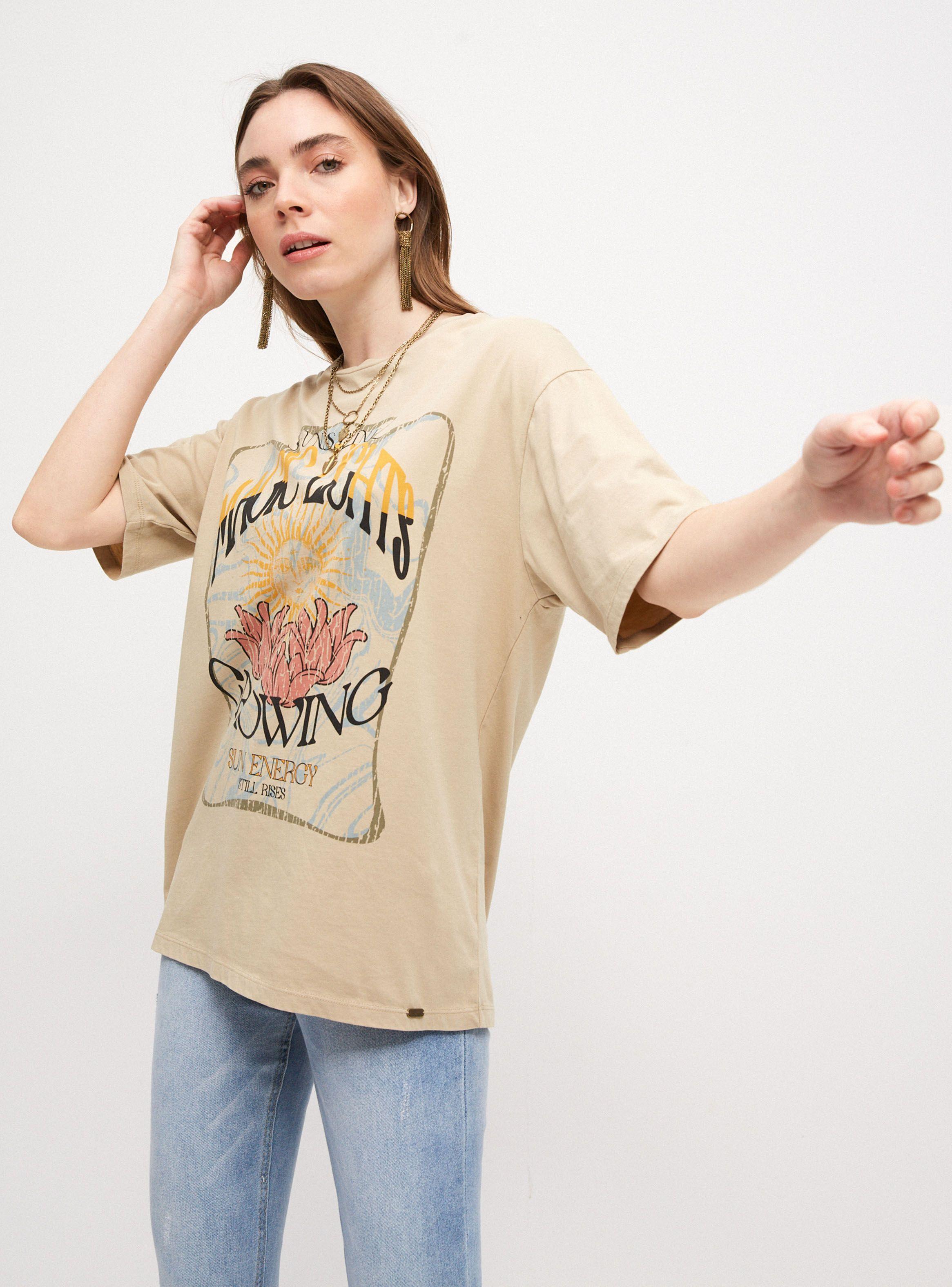 Polera Estampada Oversize-0