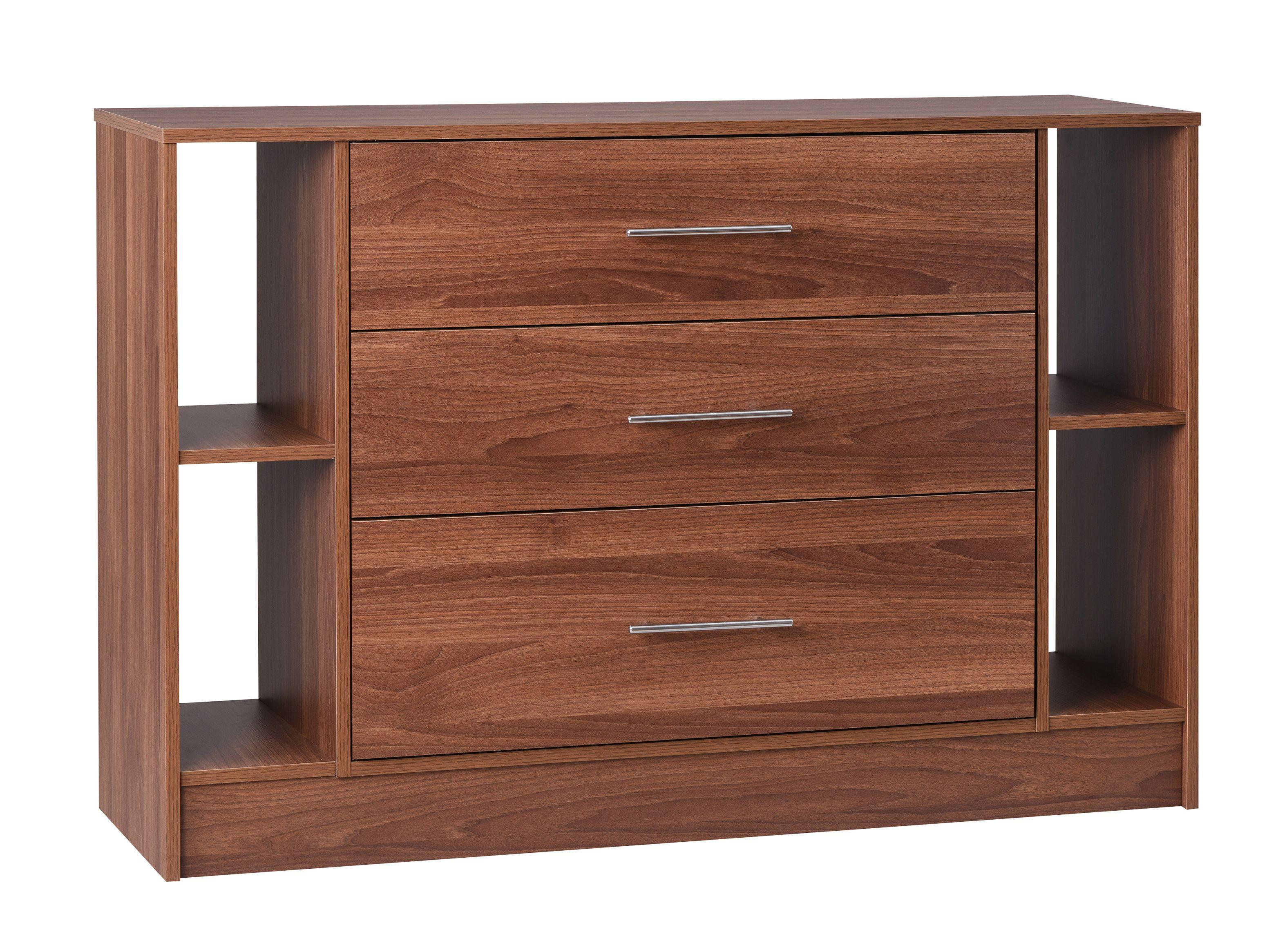 Cómoda Rigel Nogal 3 Cajones-0