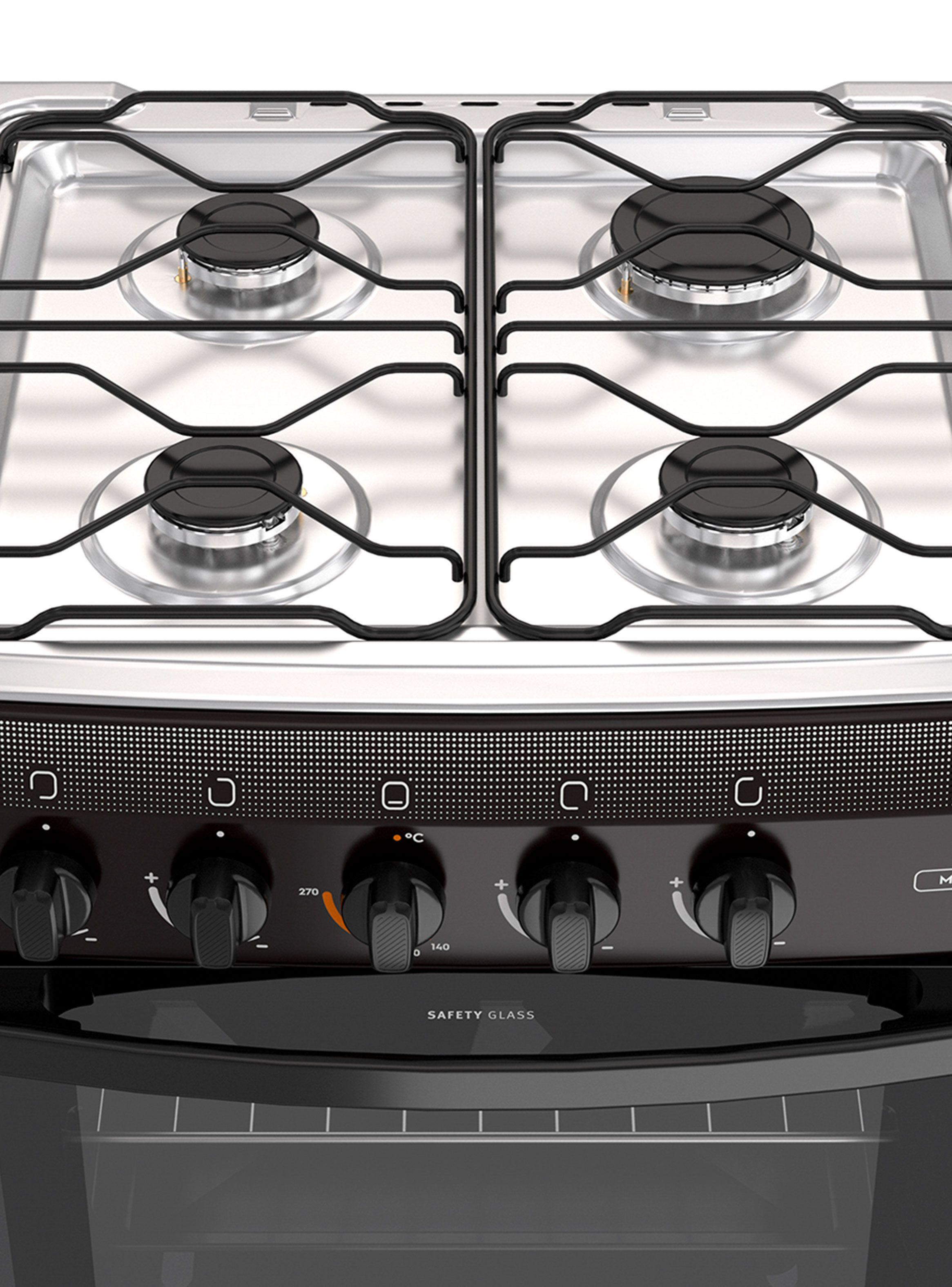 Cocina a Gas 4 Quemadores MV 120 T Negro-2