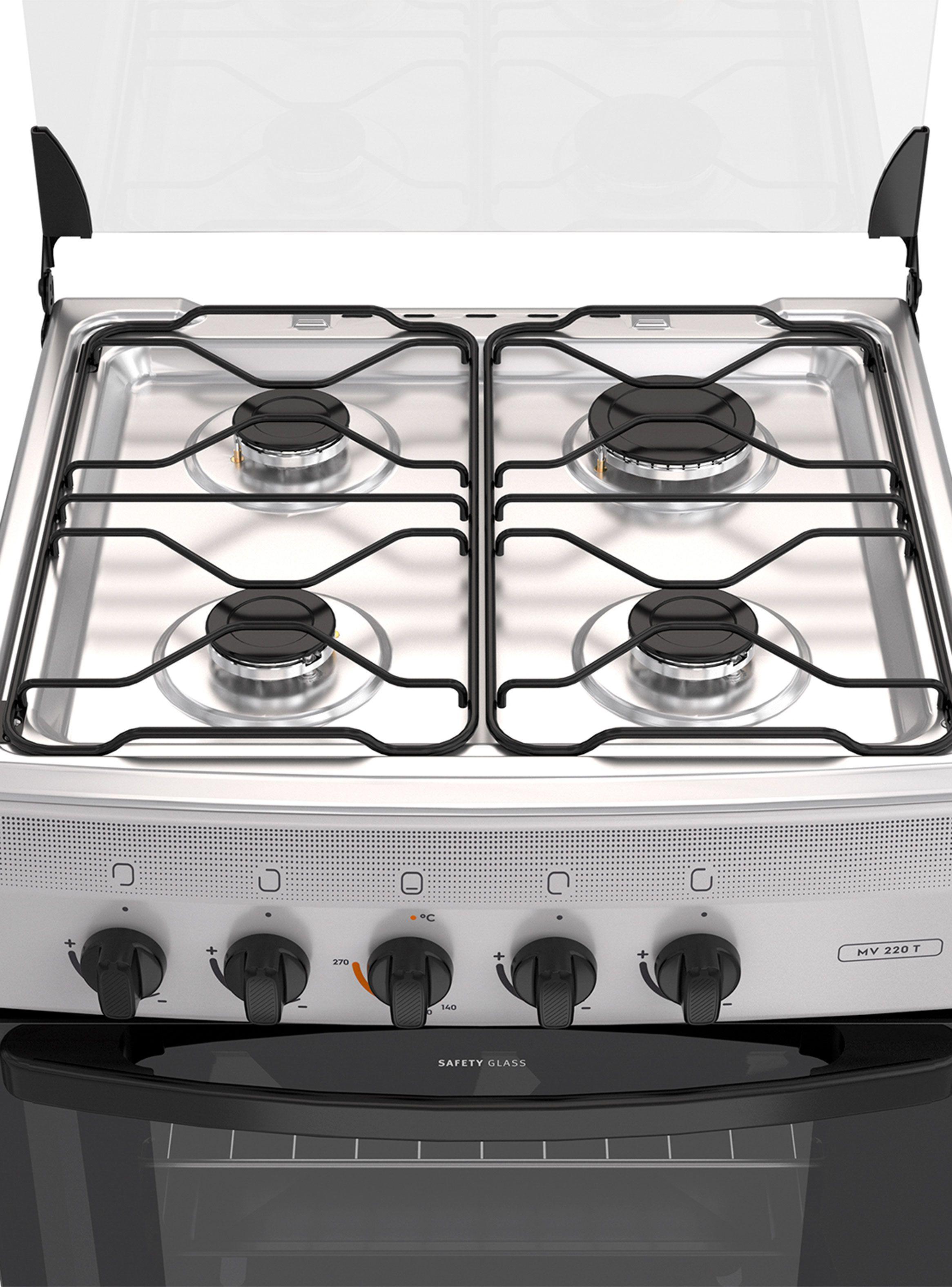 Cocina a Gas 4 Quemadores MV 220 T Acero Inoxidable-2