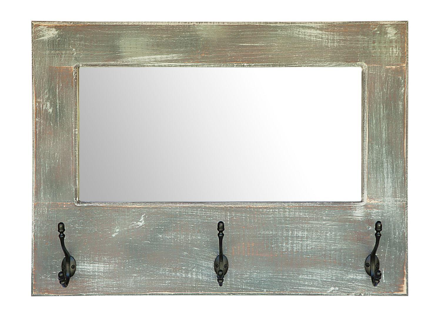 Espejo Perchero Chungara Gris 75 x 54 cm-0