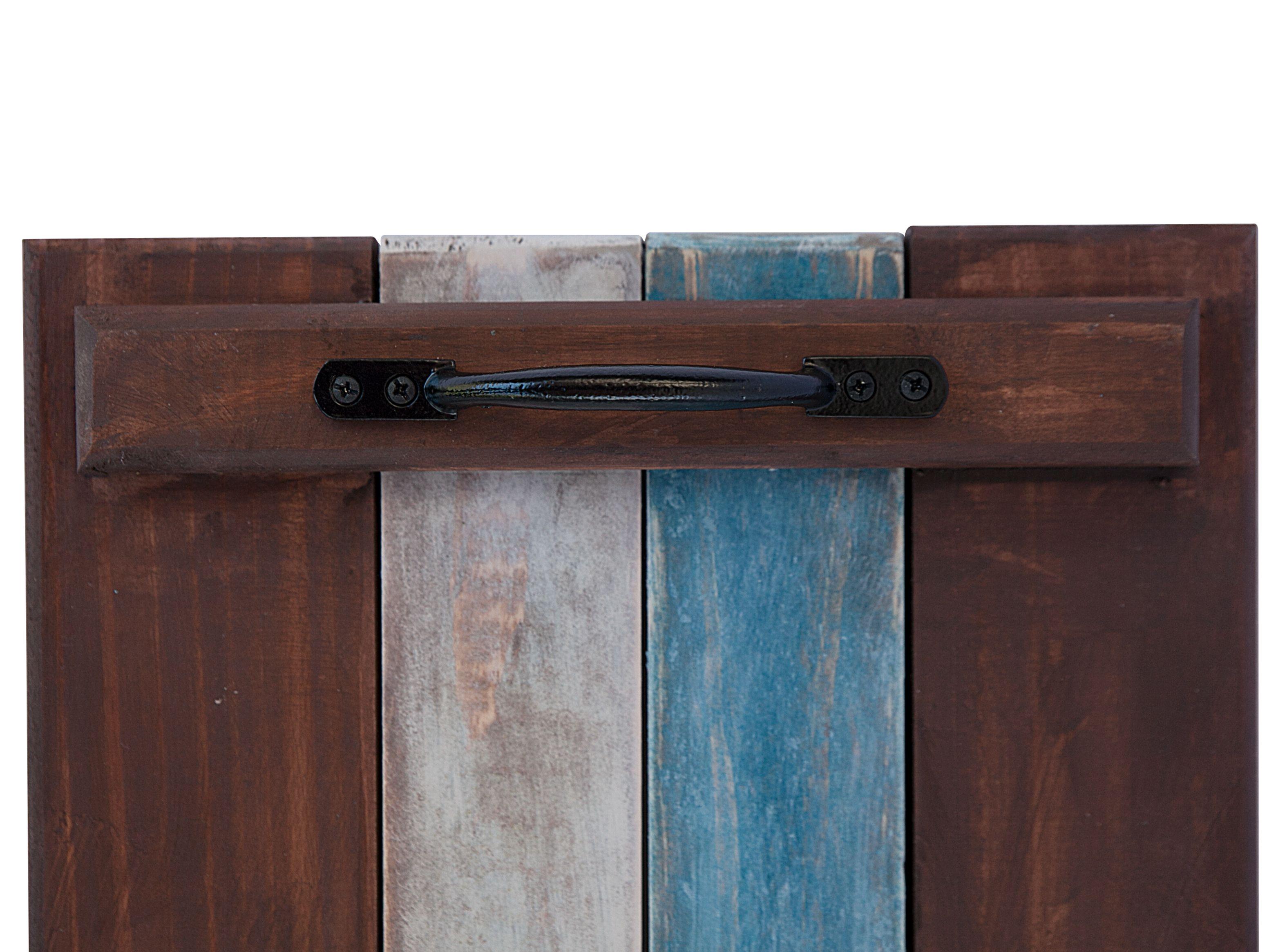 Bandeja Madera Atacama Blanco Azul 45 x 32 cm-1