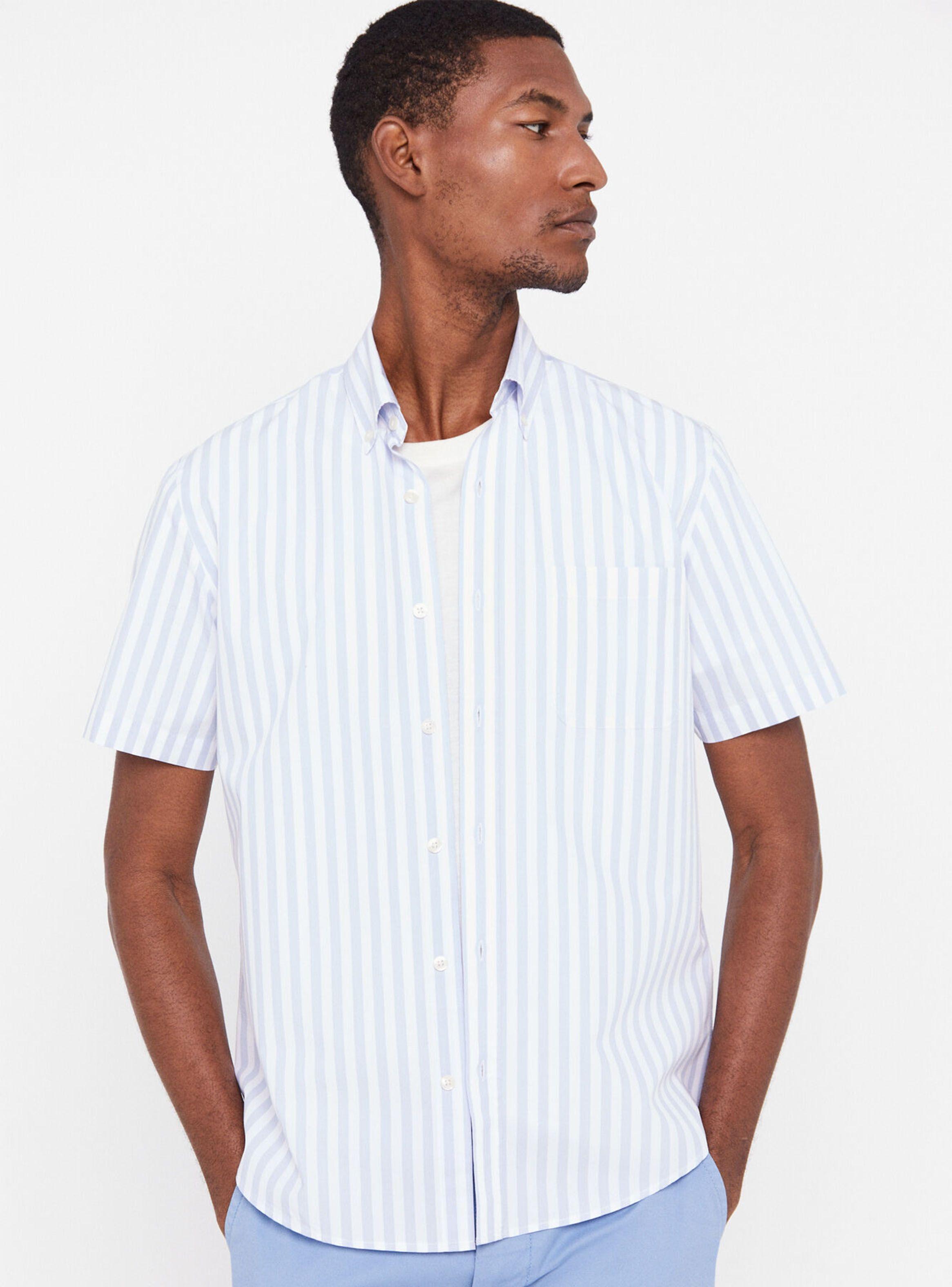 Camisa Rayas Coolmax Manga Corta-0