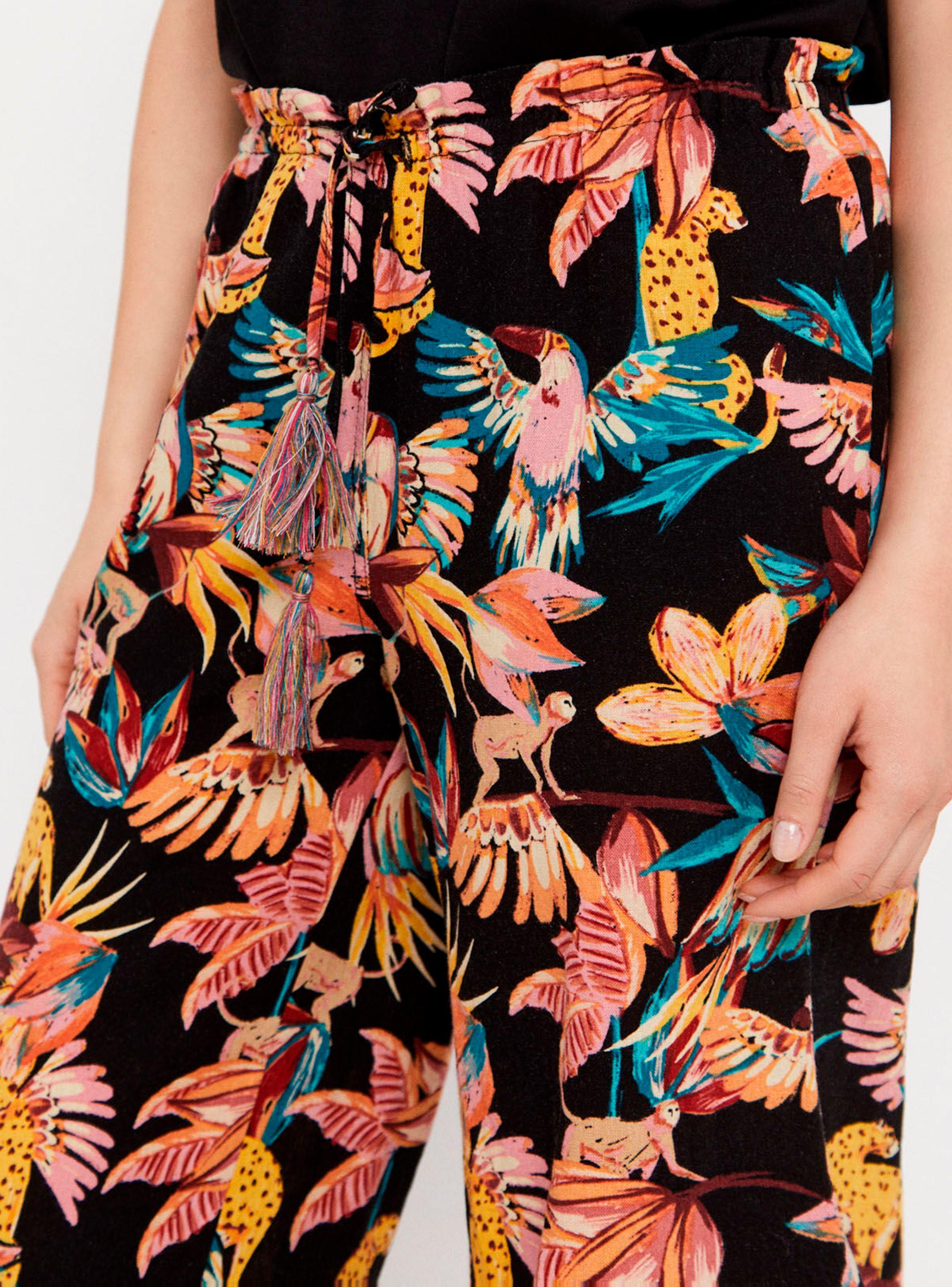 Pantalón Palazzo Estampado Color Print Animal-1