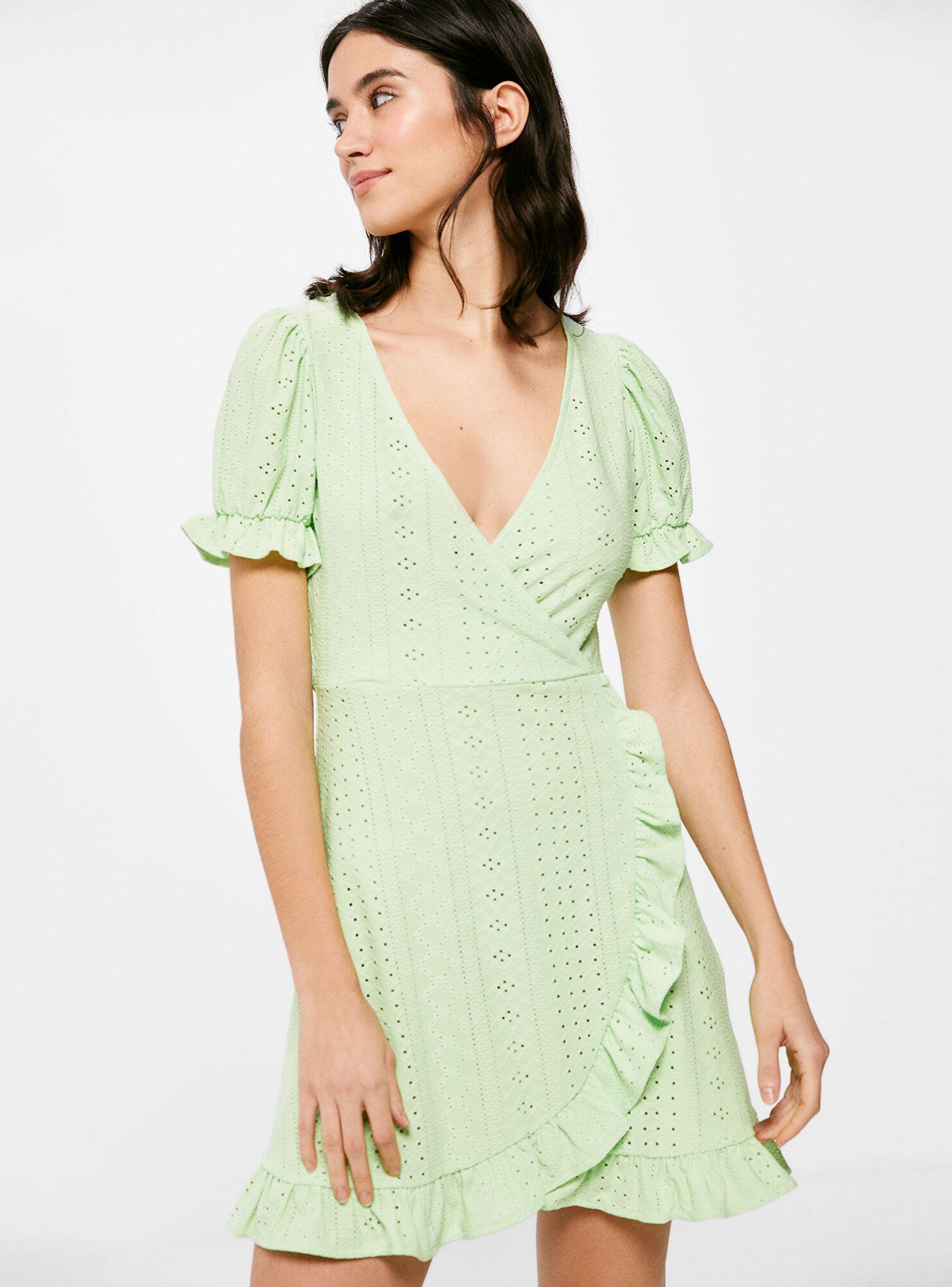 Vestido Corto Cruce Volantes-0