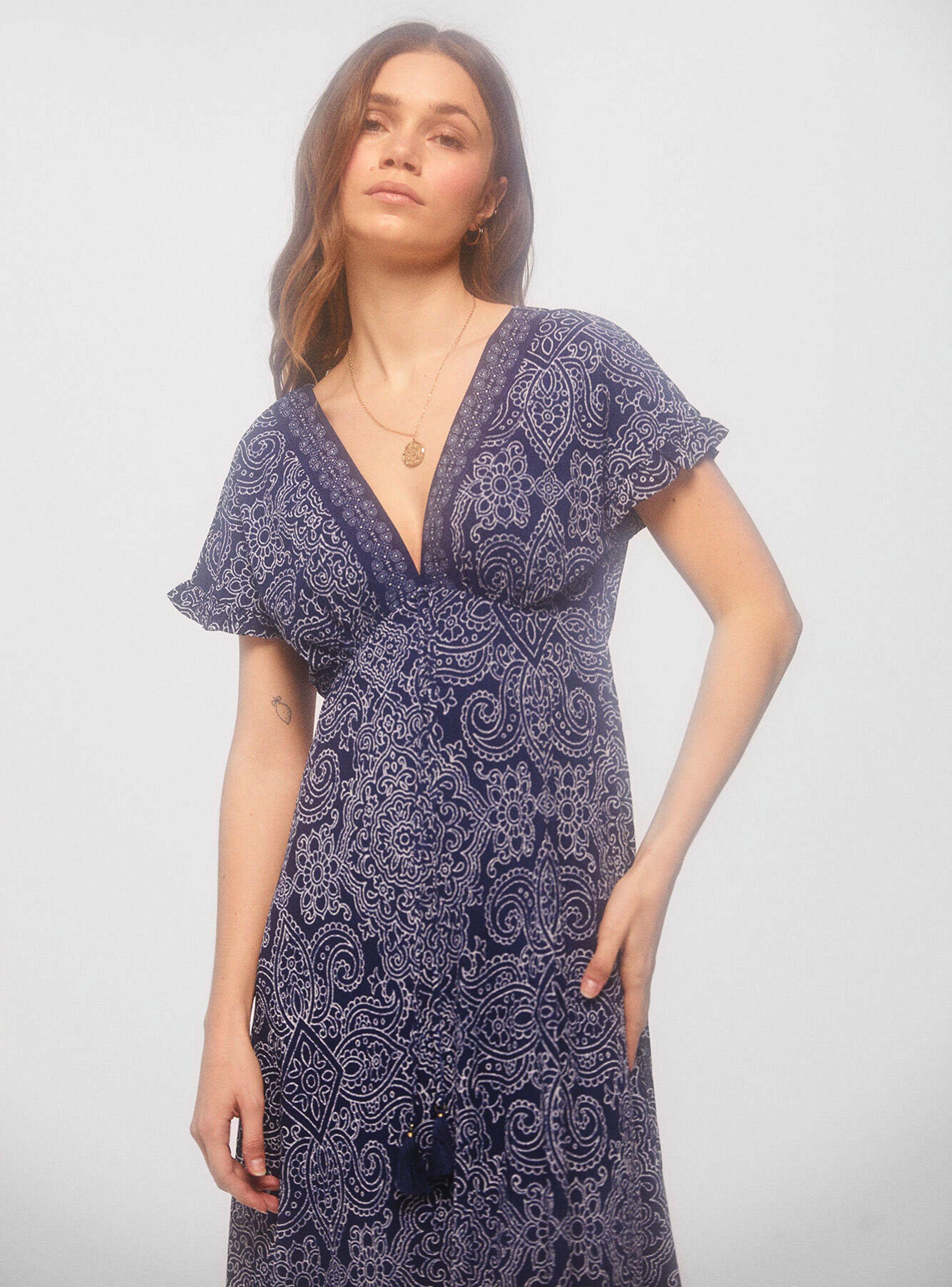 Vestido Midi Escote Cenefa-2