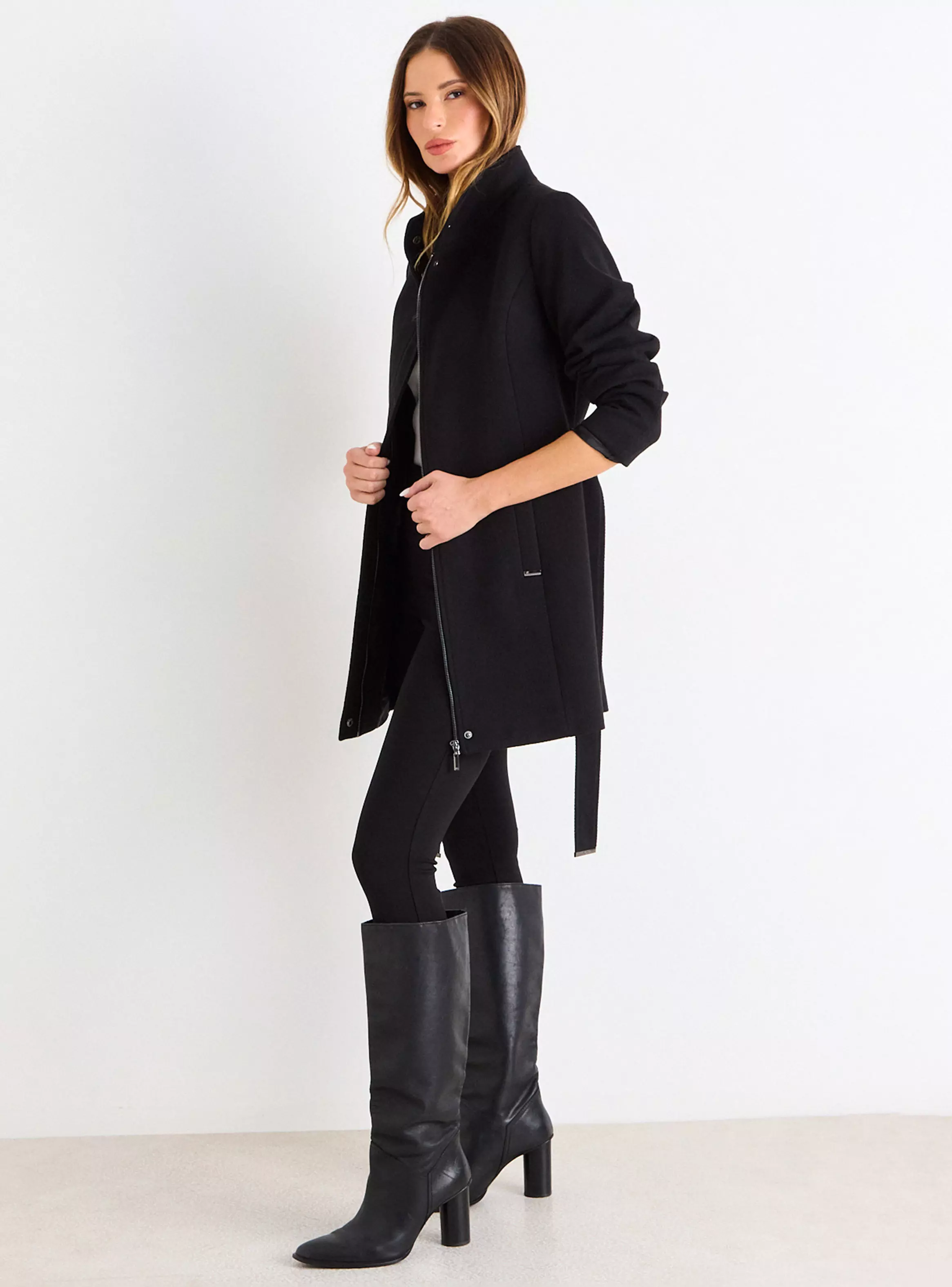 Abrigo Chaquetón Liso Color Básico-3