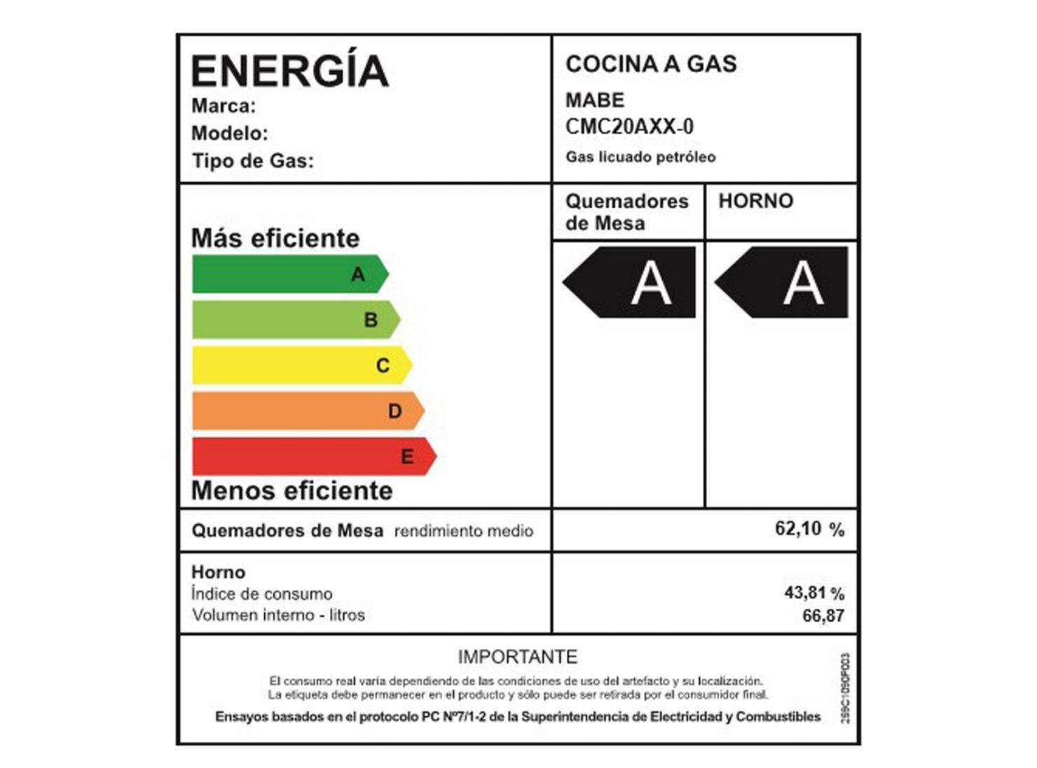 Cocina a Gas 4 Platos CMC20AXX-6