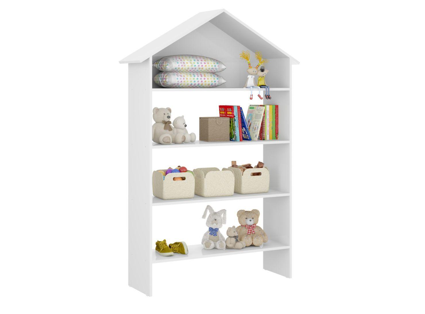Repisa Casita Infantil Madera-0