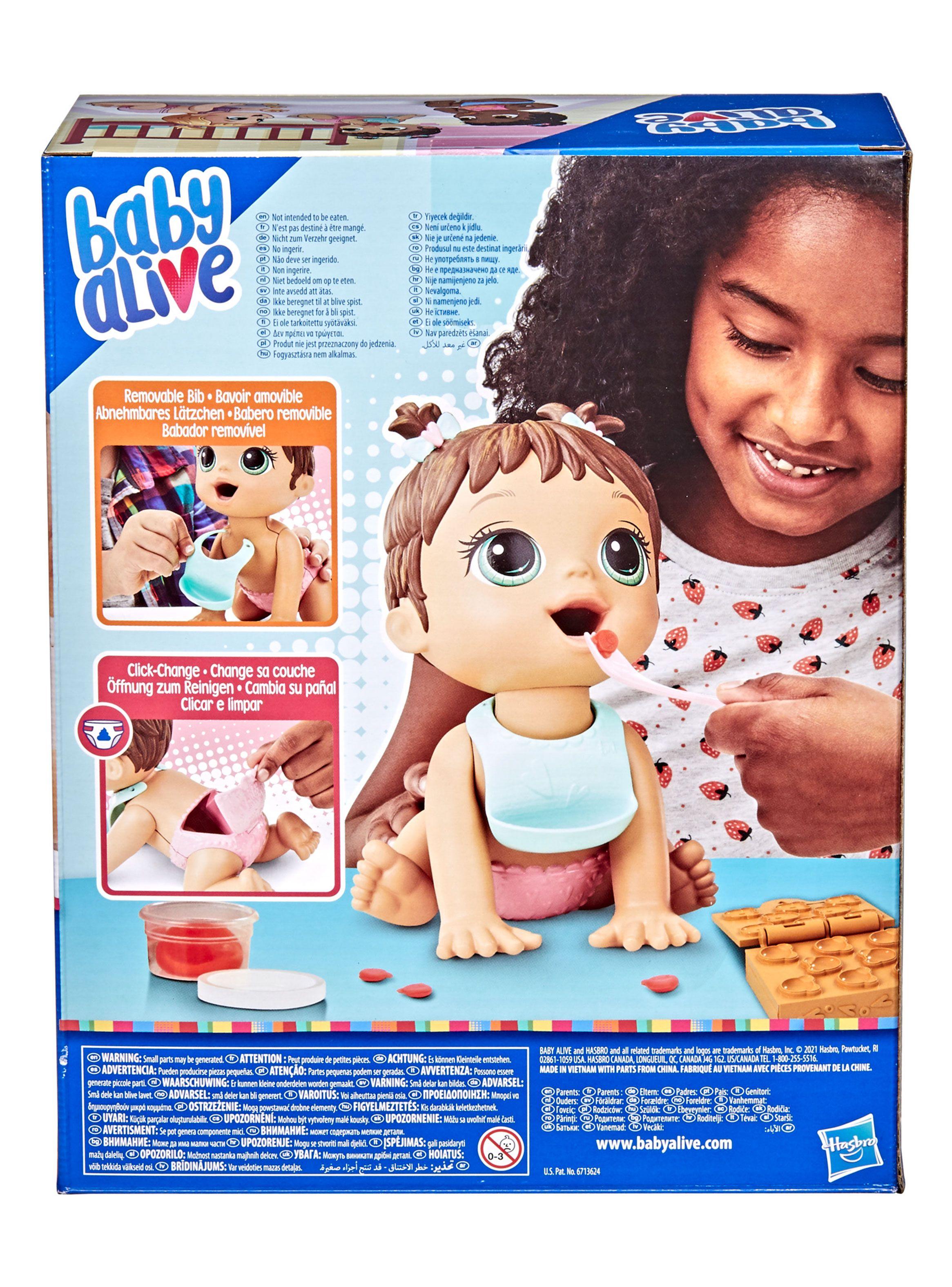 Muñeca Bebé Hora de Comer Castaña-3
