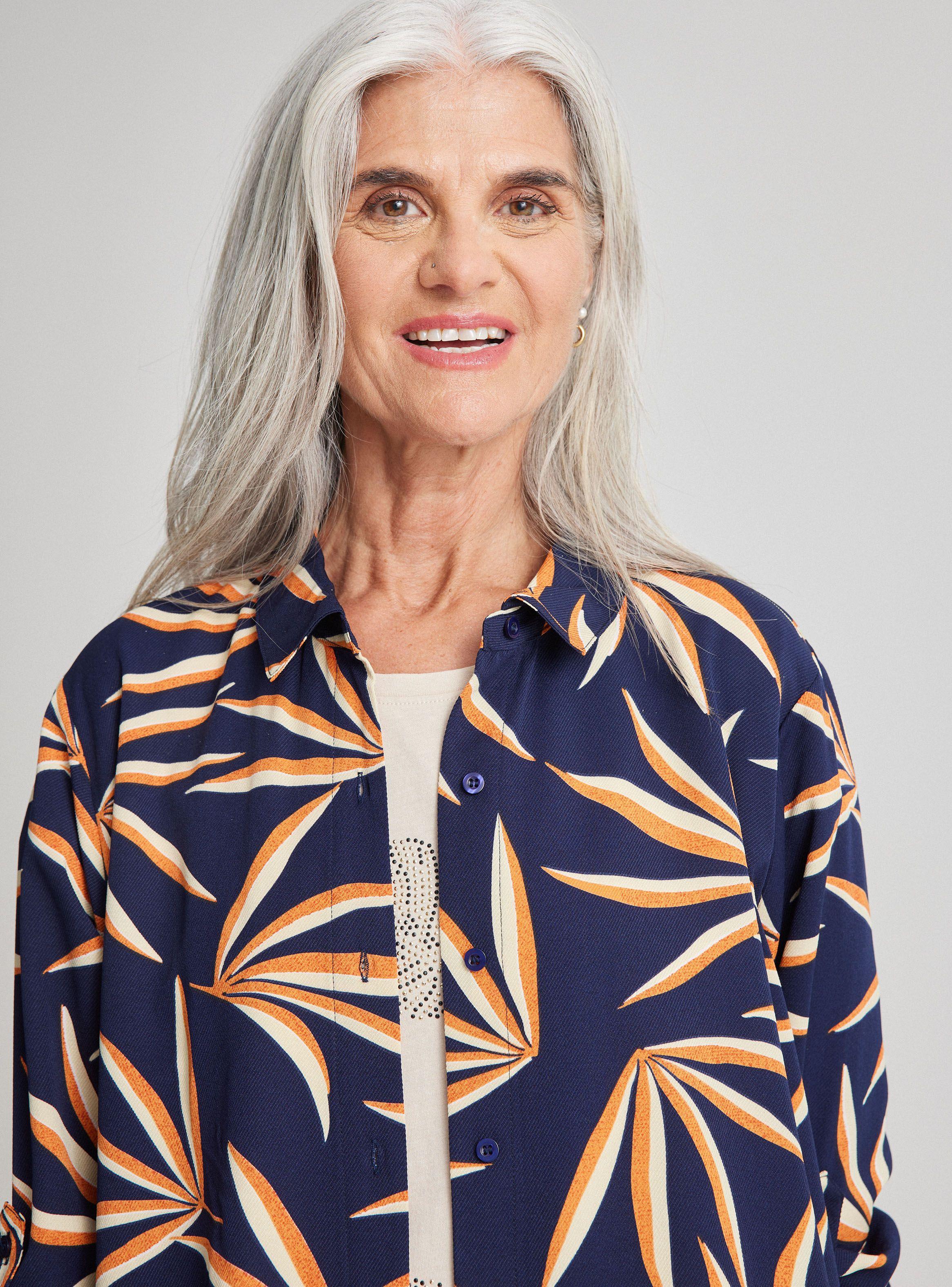 Blusa Camisa Estampada Botón en Manga-2