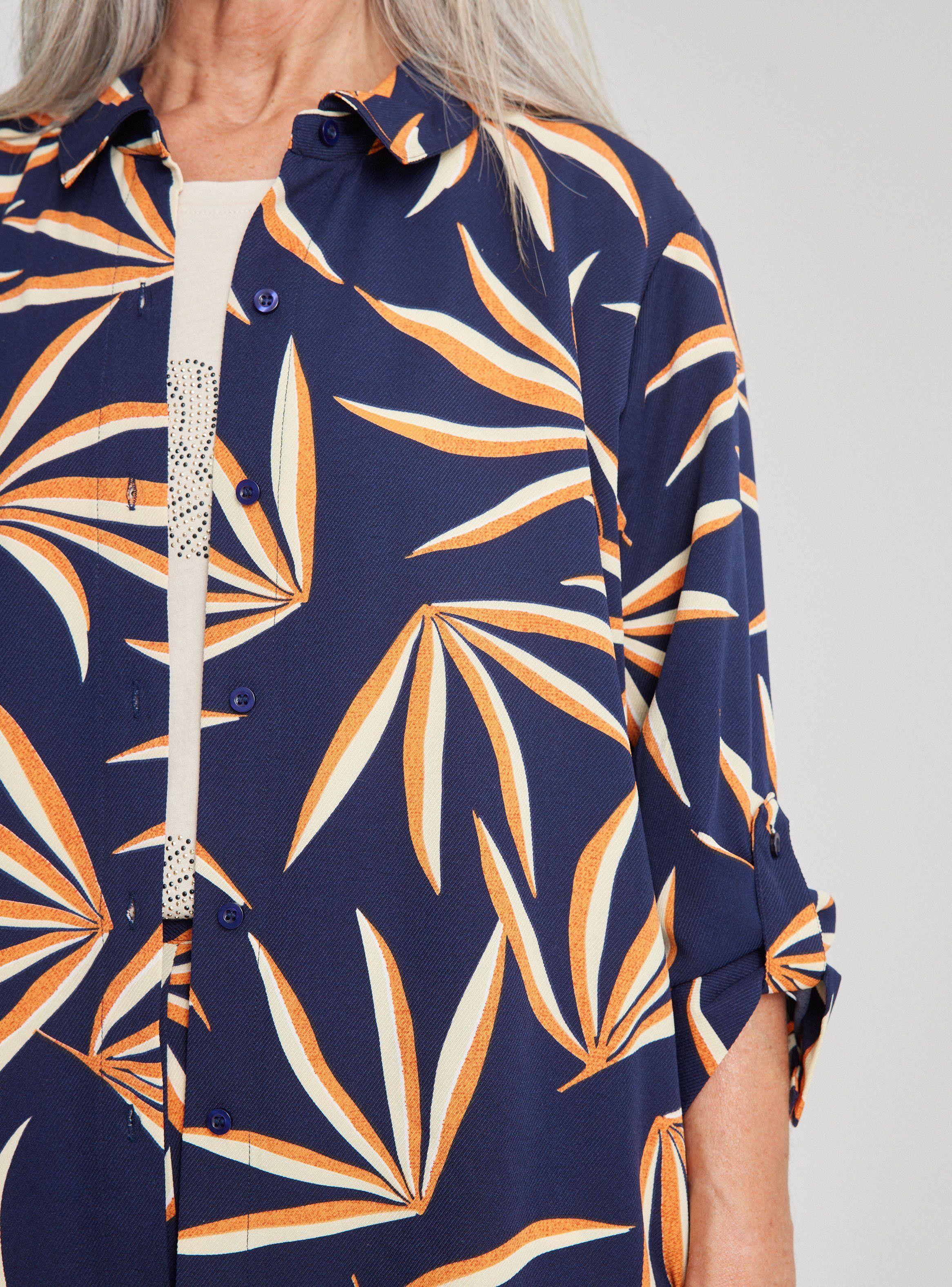 Blusa Camisa Estampada Botón en Manga-3