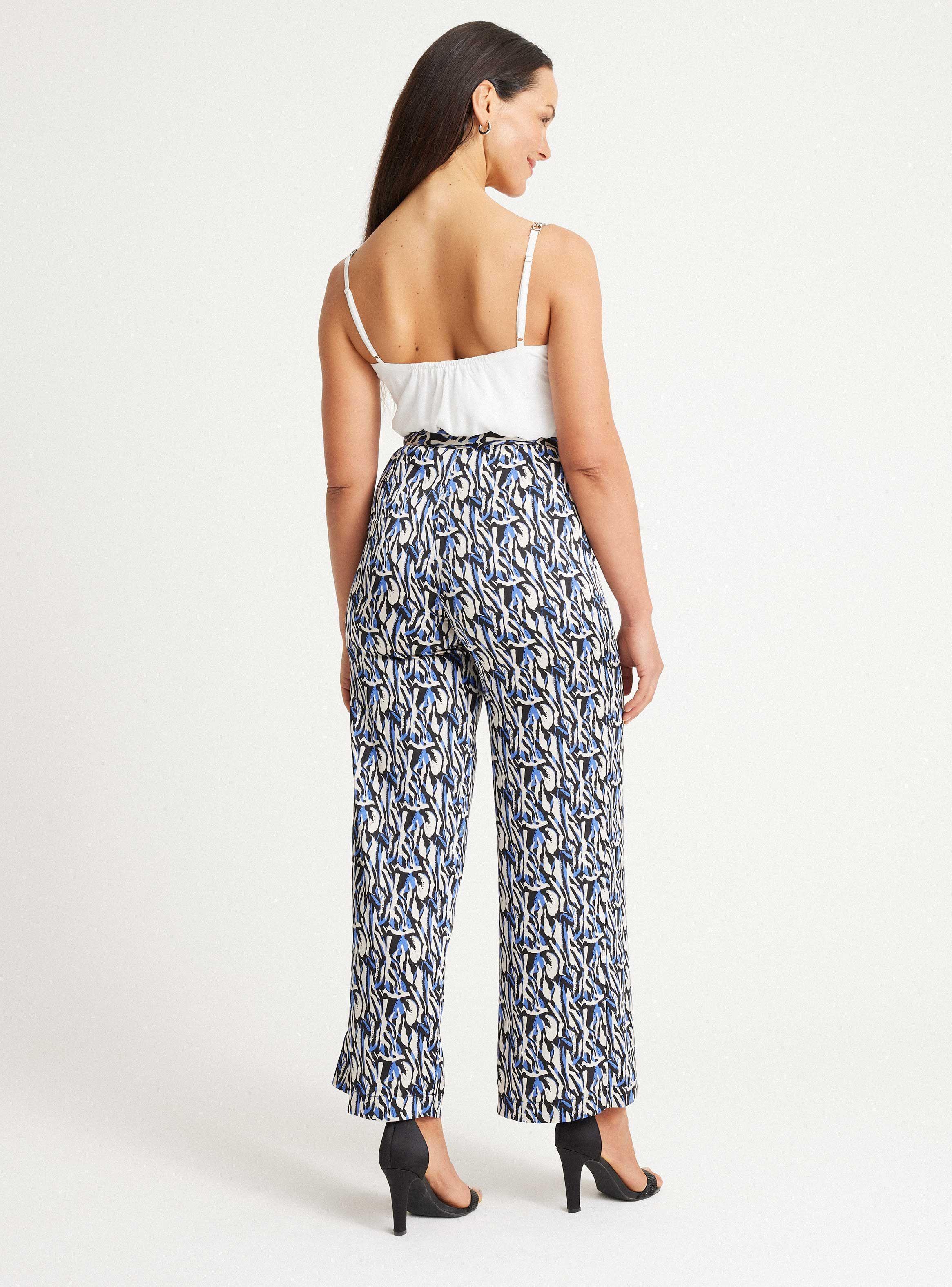 Pantalón Palazzo Tiro Alto Estampado-5