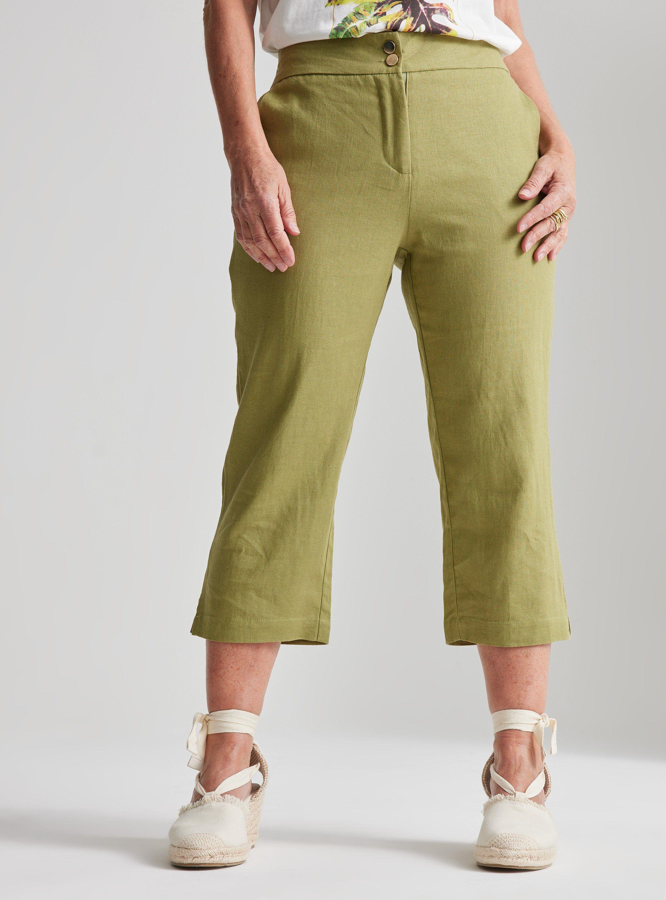Pantalón Pescador Capri De Lino-0