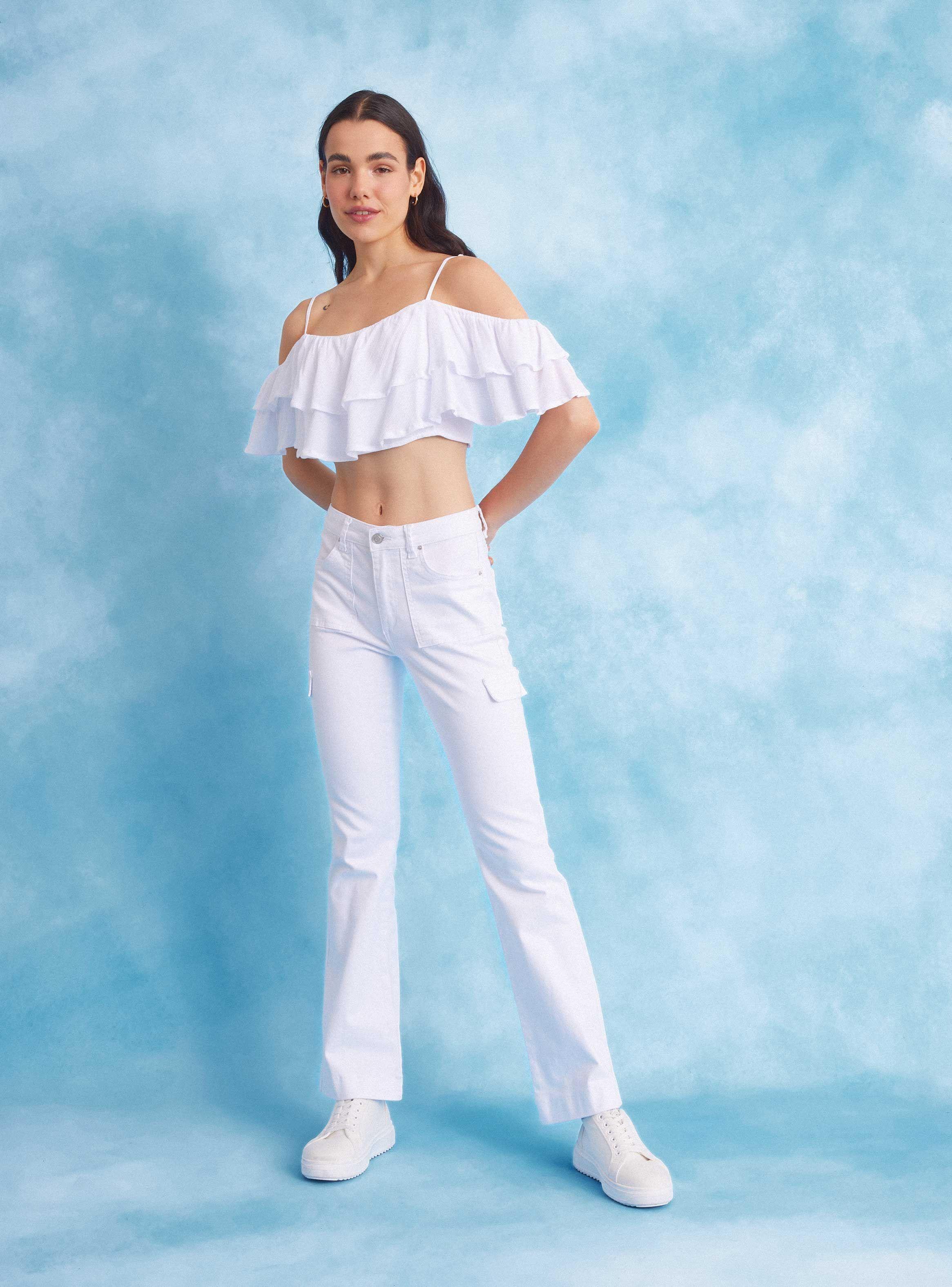 Blusa Crop con Volantes 1-4
