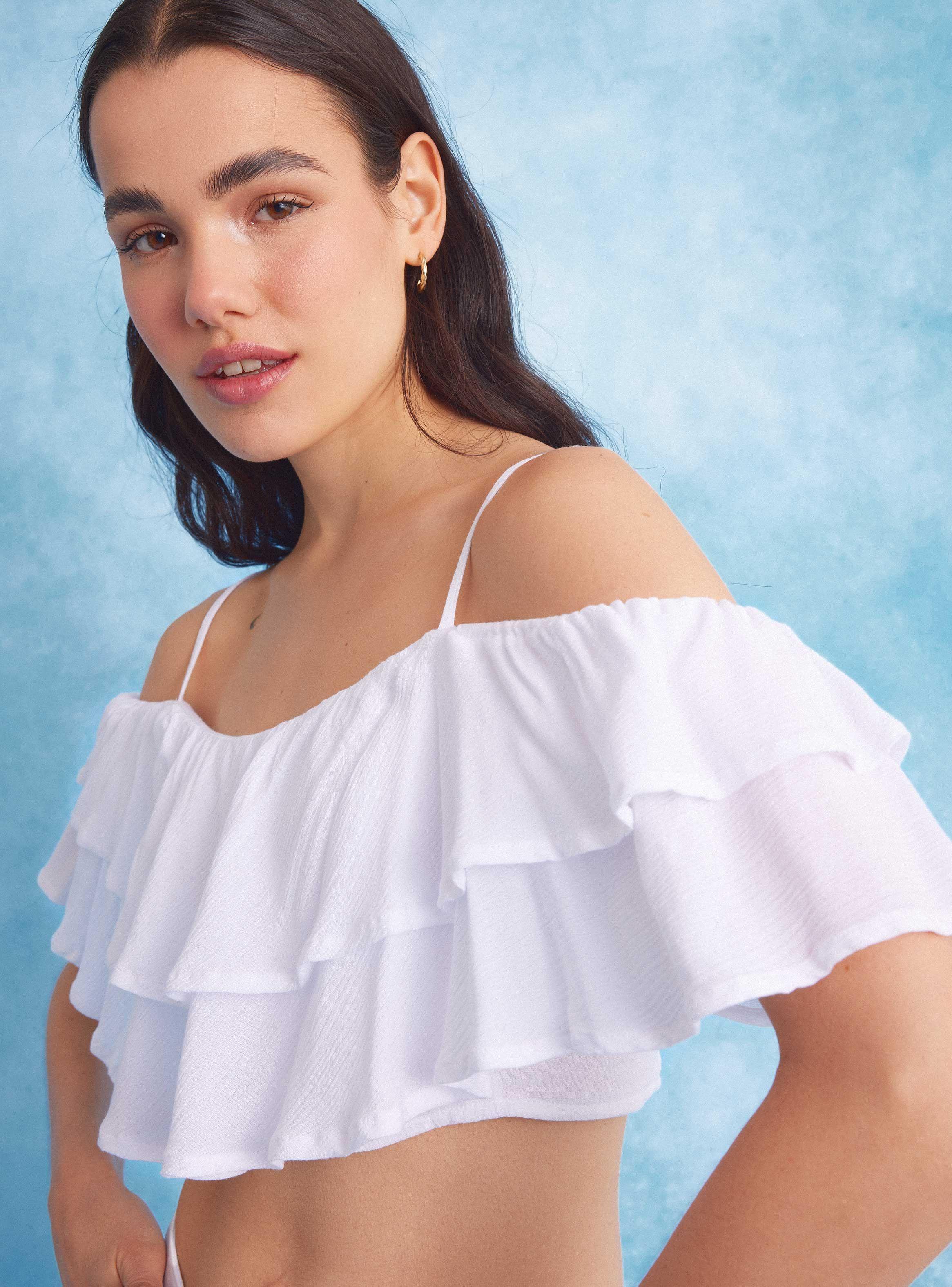 Blusa Crop con Volantes 1-2