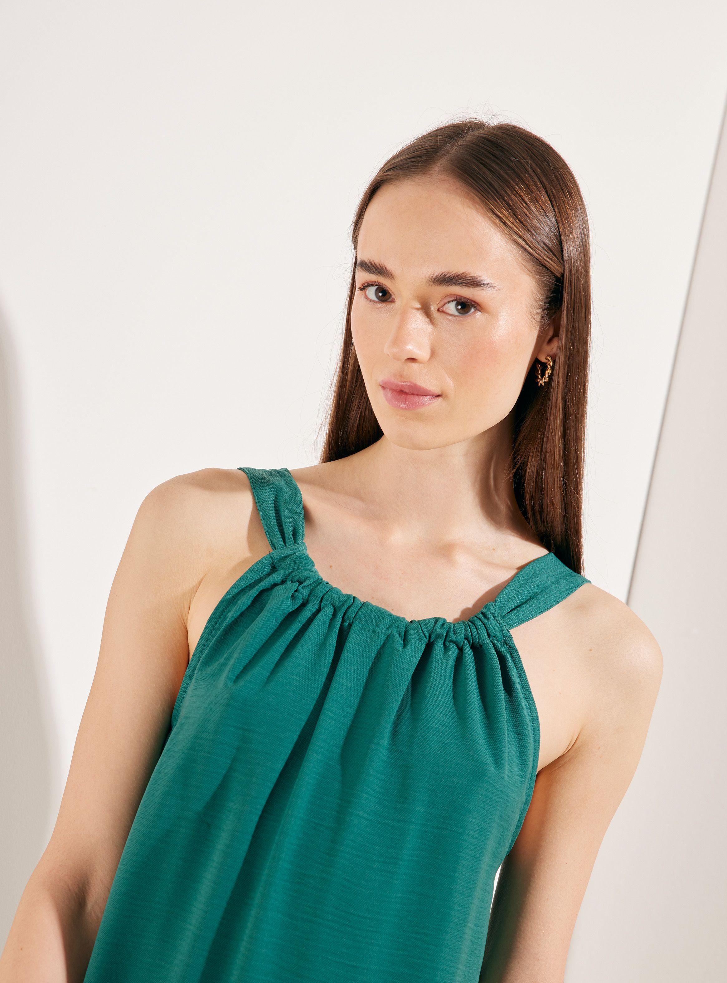 Vestido Halter con Lazo En Espalda-2