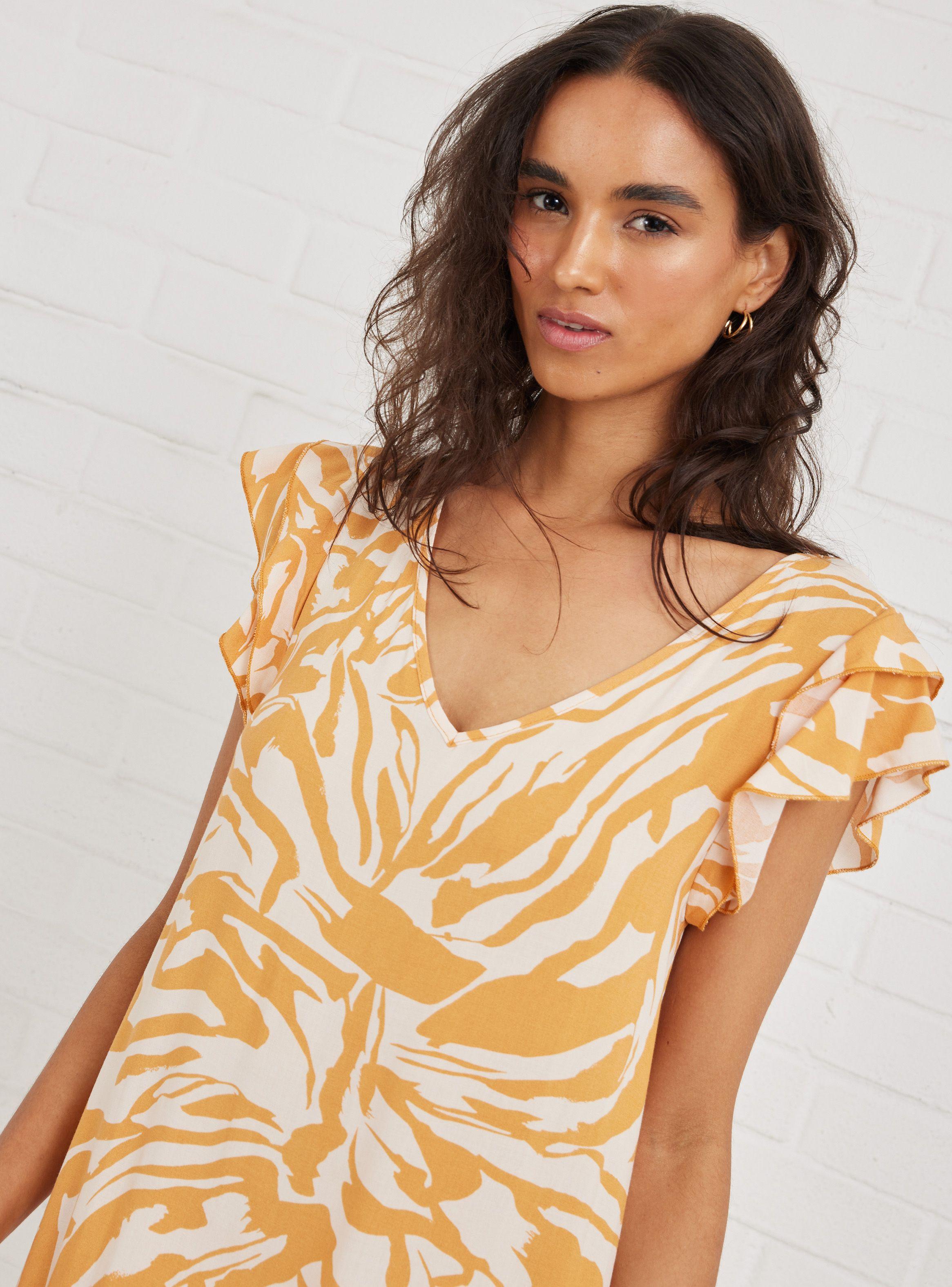 Vestido Largo con Vuelos en Mangas-2