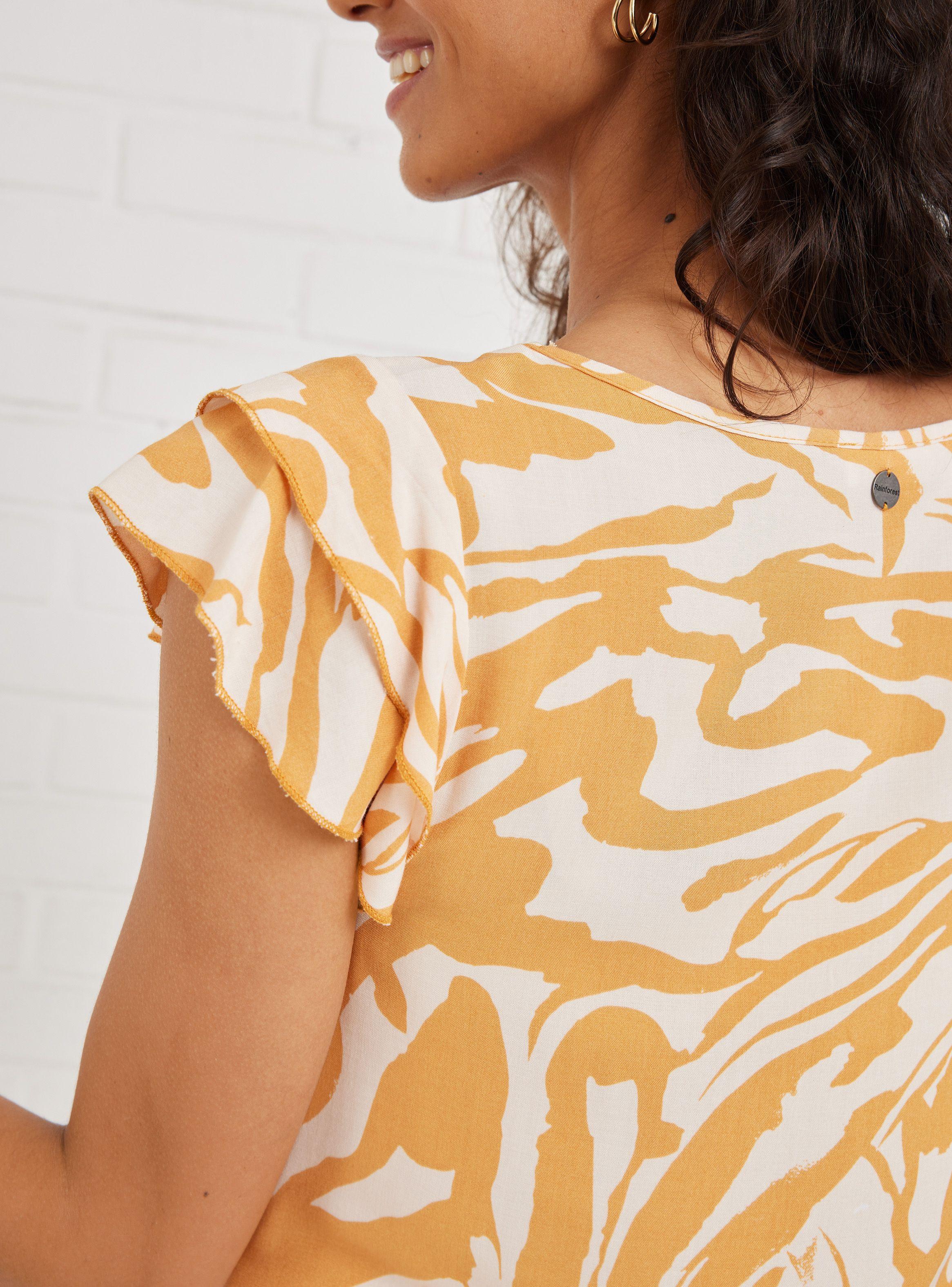 Vestido Largo con Vuelos en Mangas-3