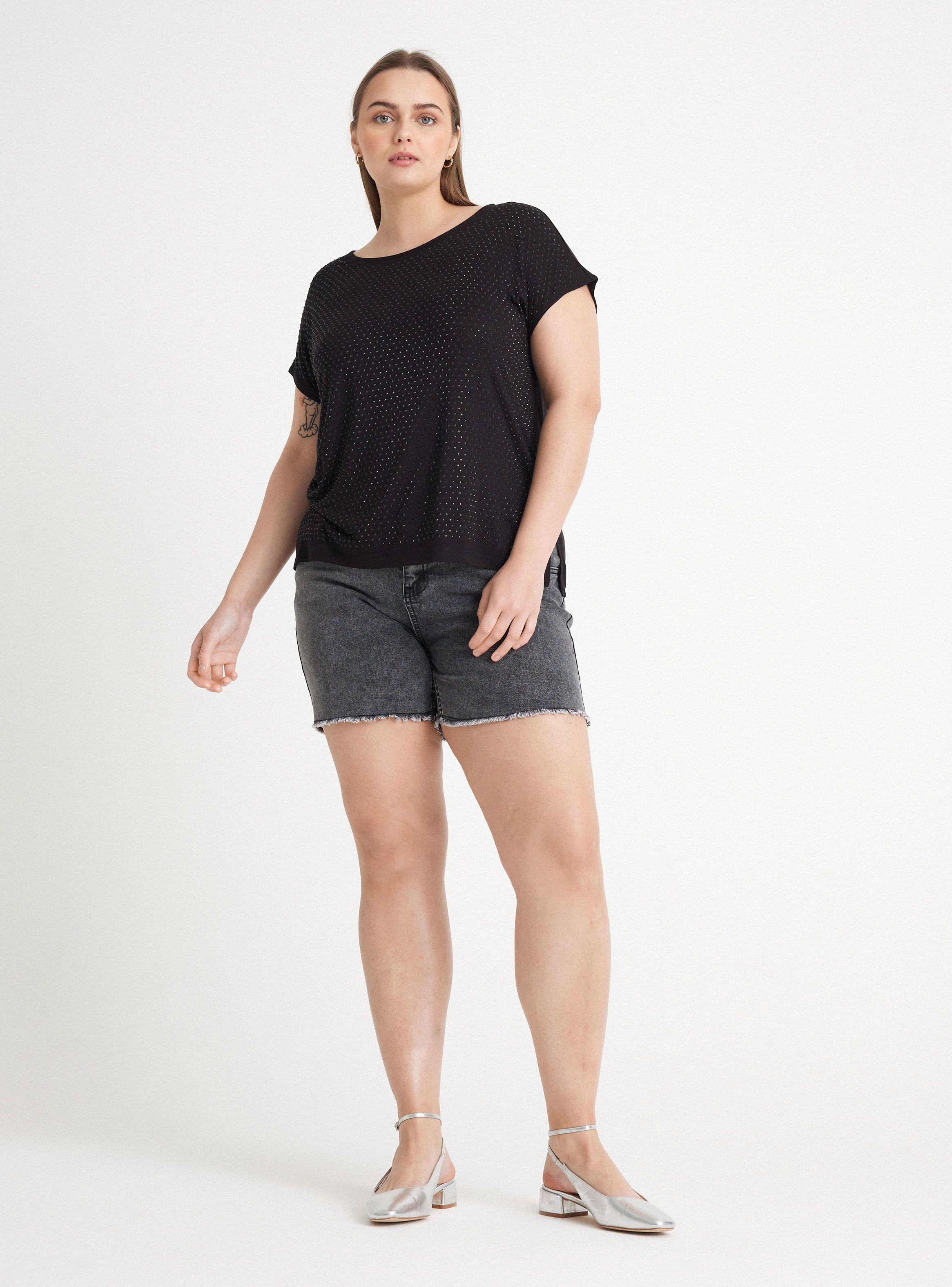 Polera Fluida con Aplicación de Brillos-4