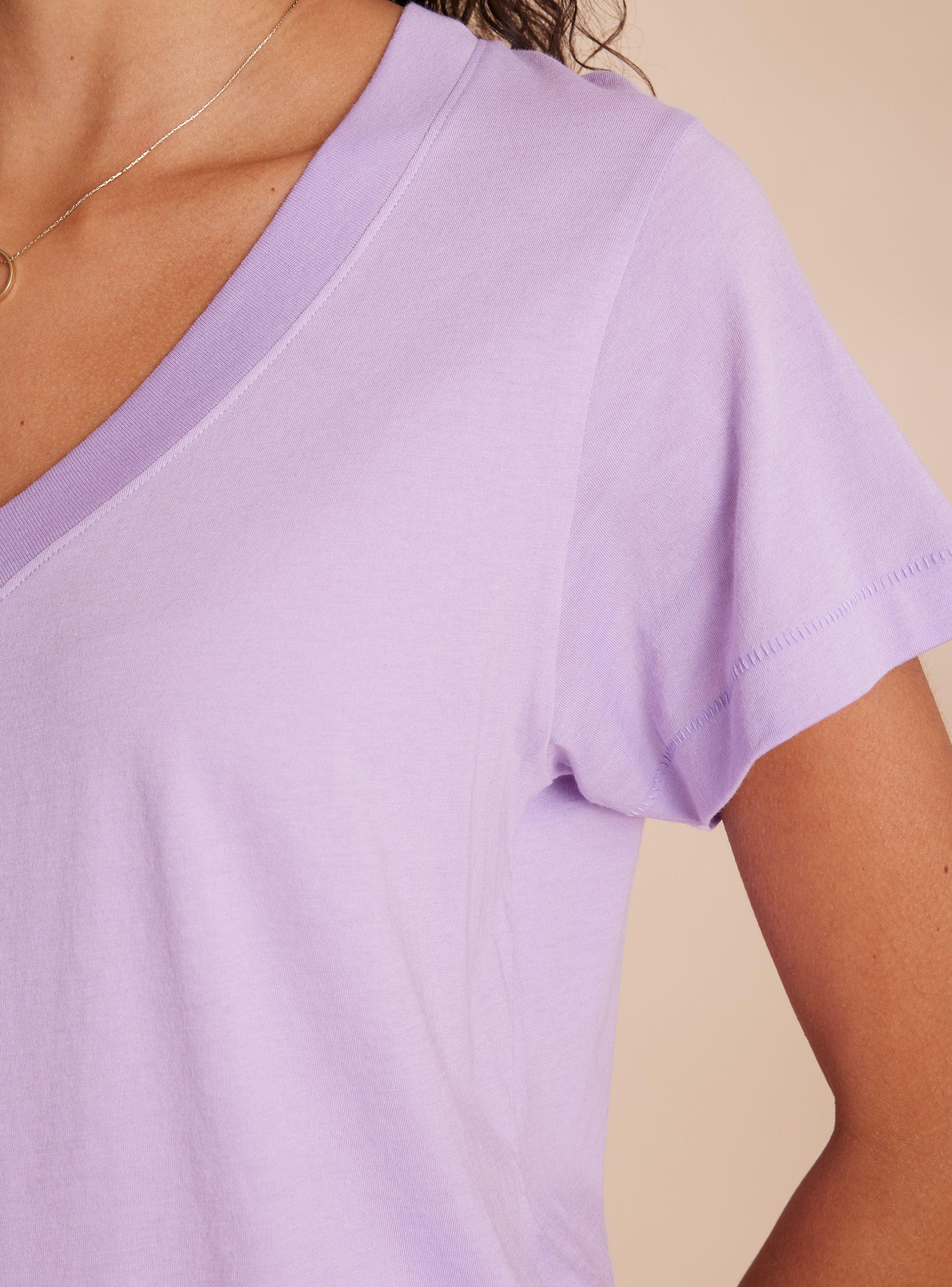 Polera Escote en V Básica Algodón Pima-3