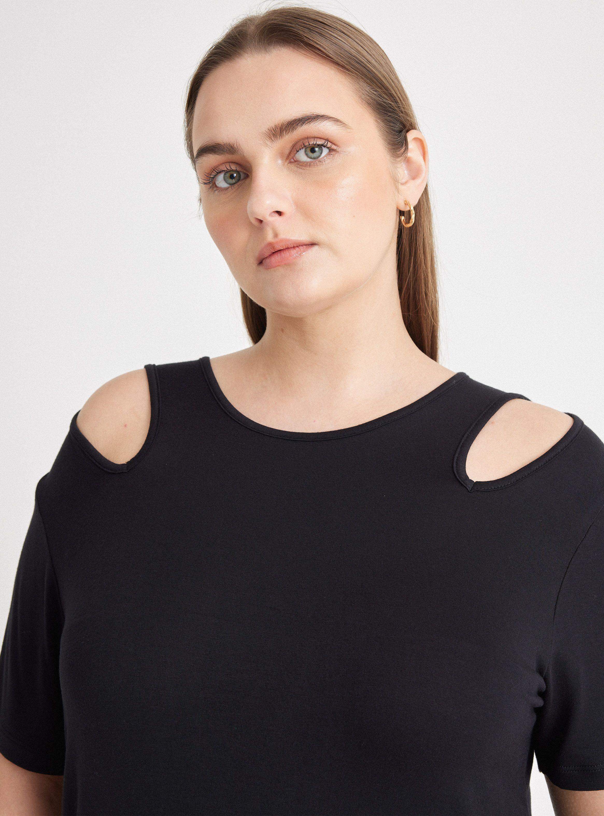 Polera Fluida Detalle Aberturas En Hombros-2