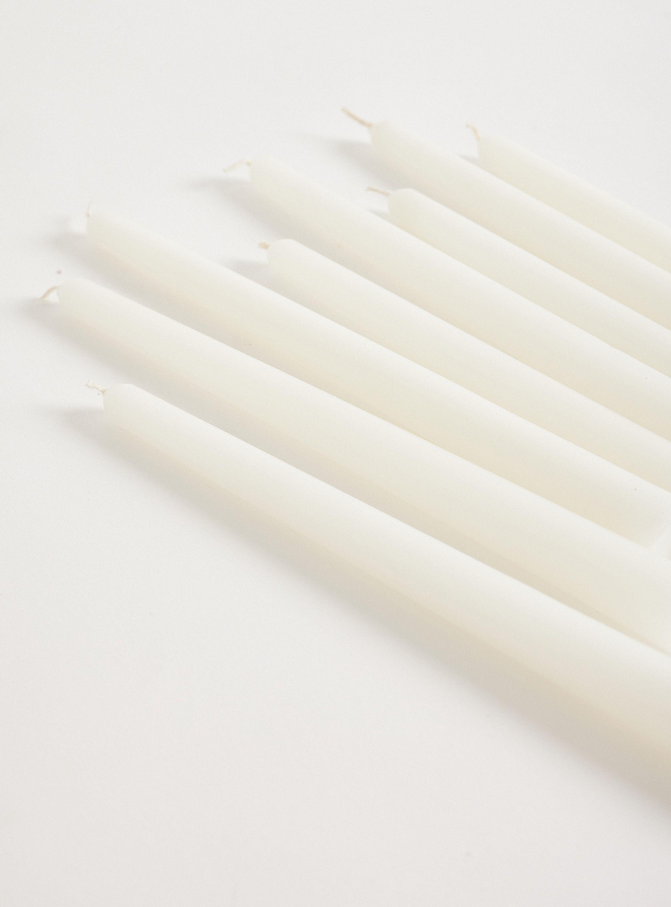 Pack 8 Velas Dinner Blanca 24.5 cm-2