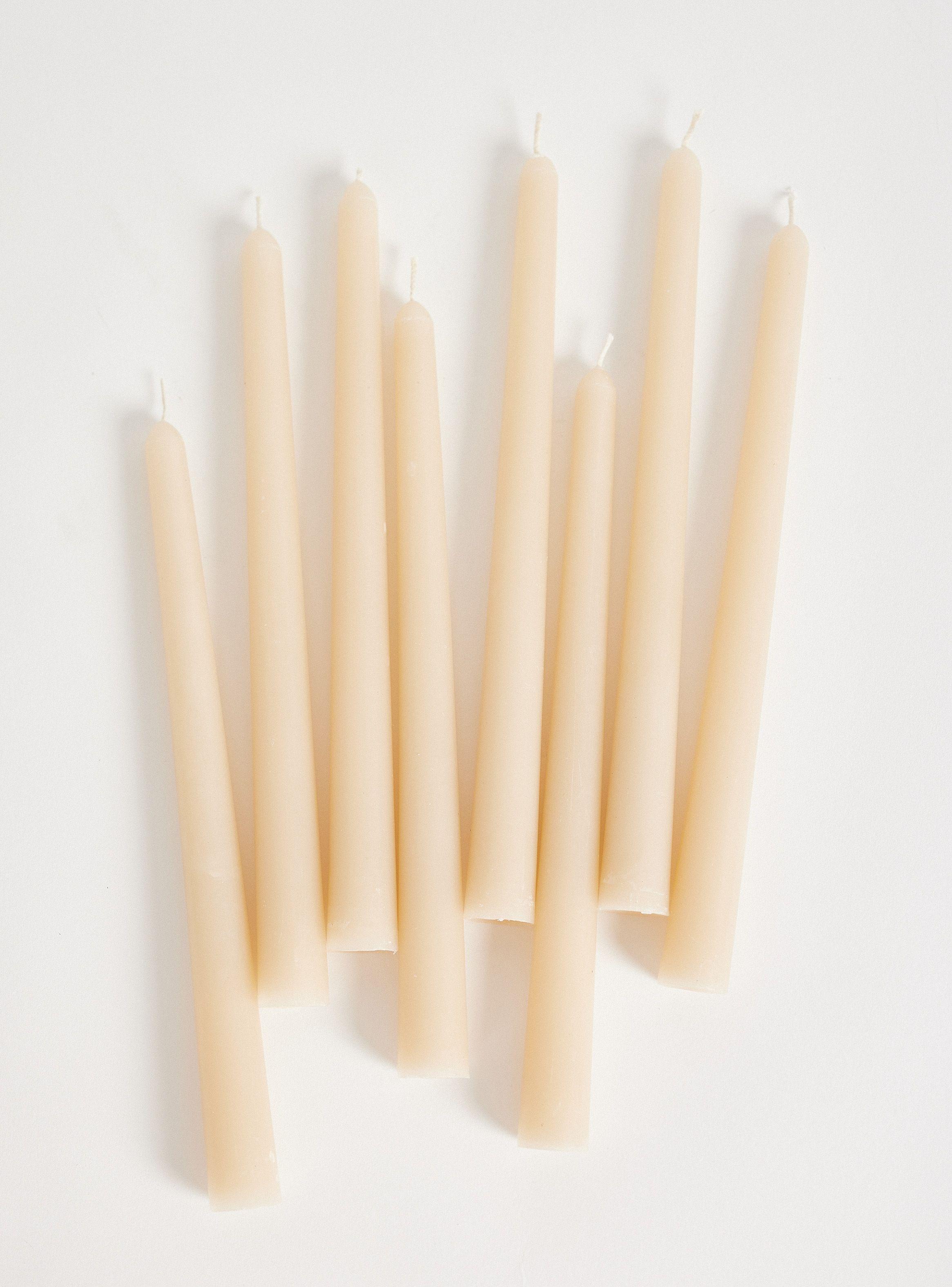 Pack 8 Velas Dinner Ecru 24.5 cm-1