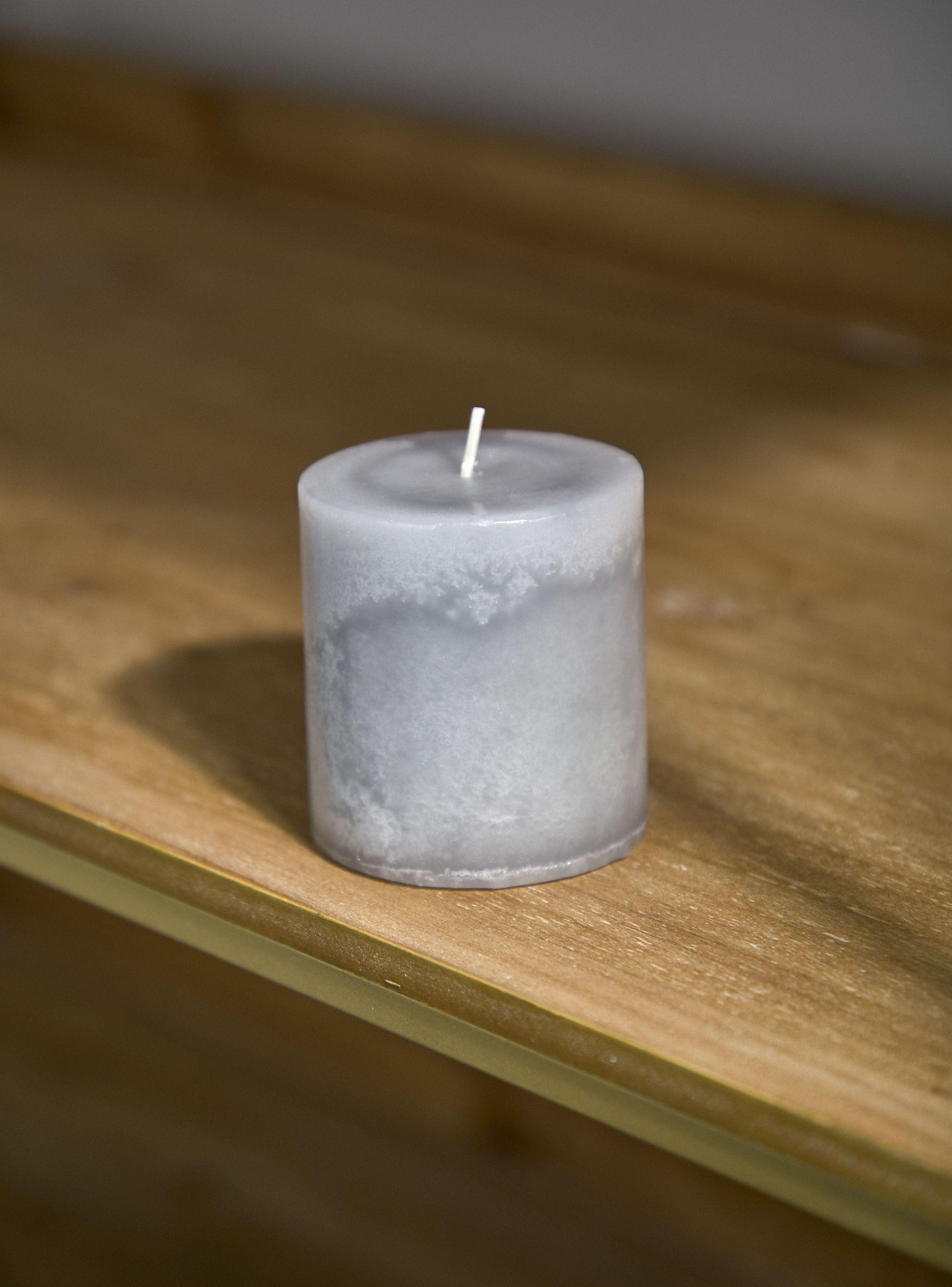 Vela Pilar Gris 7.5 cm-3