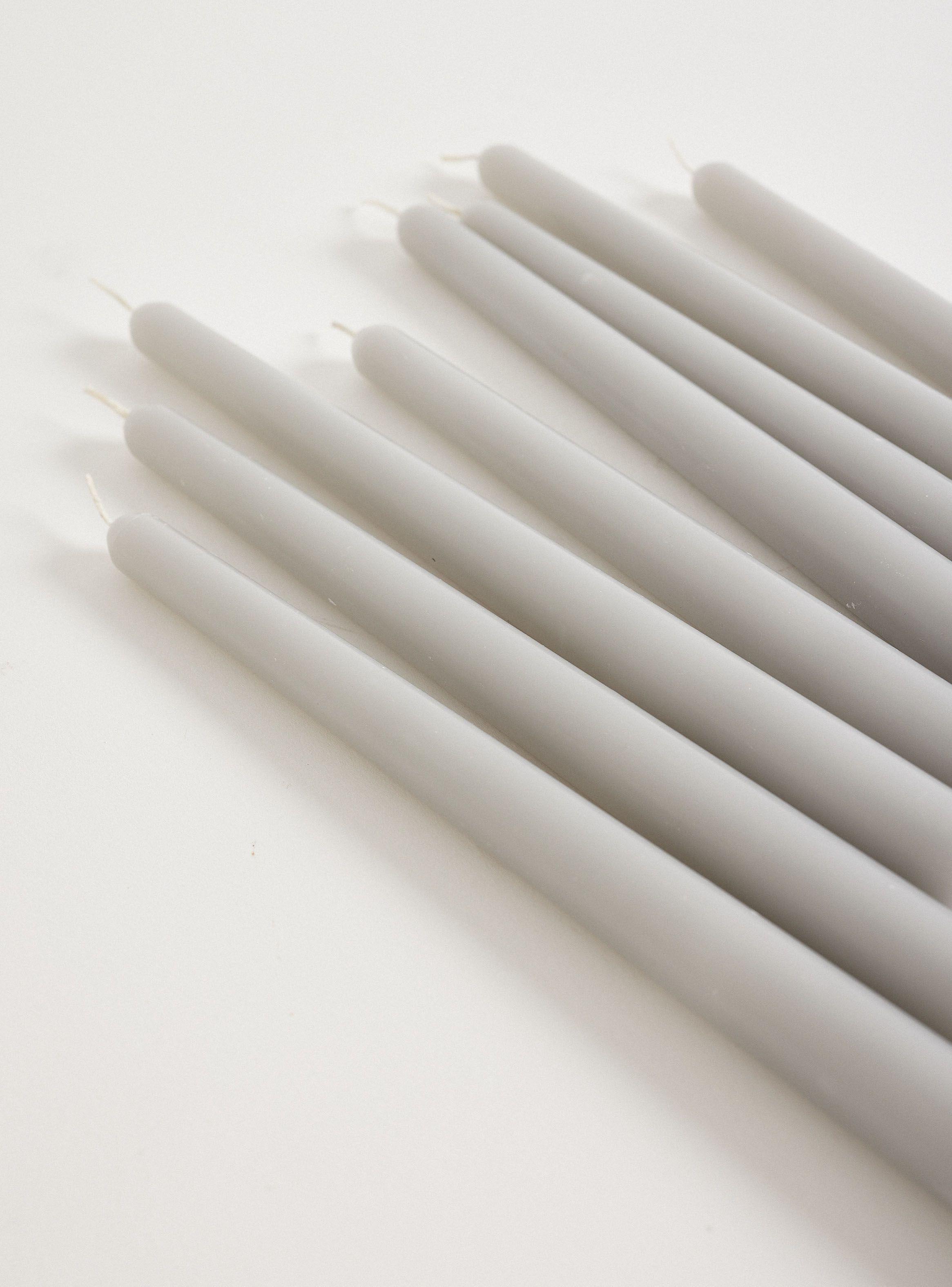 Pack 8 Velas Dinner Gris 24.5 cm-2