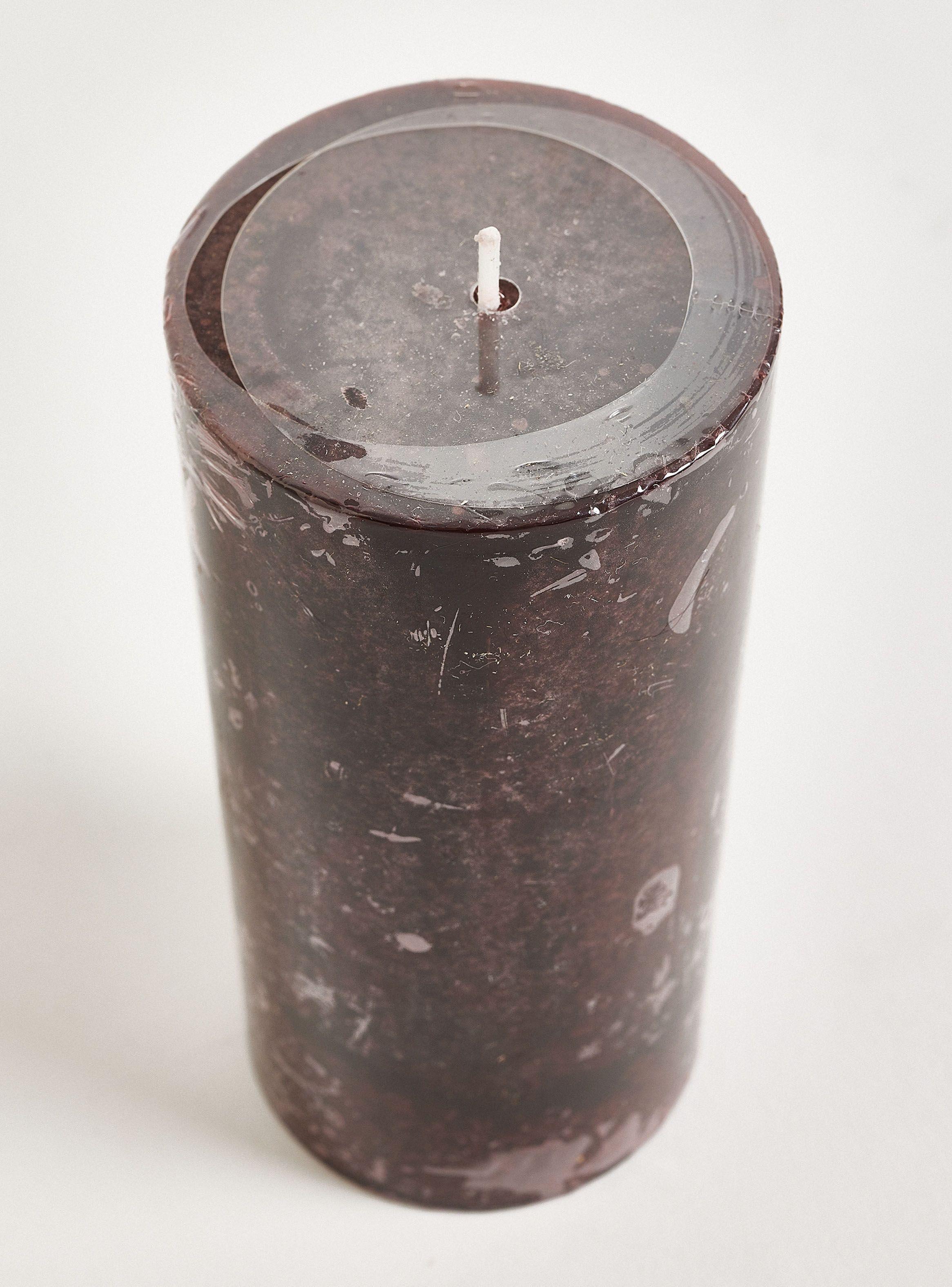 Vela Pilar Negro 15 cm-2