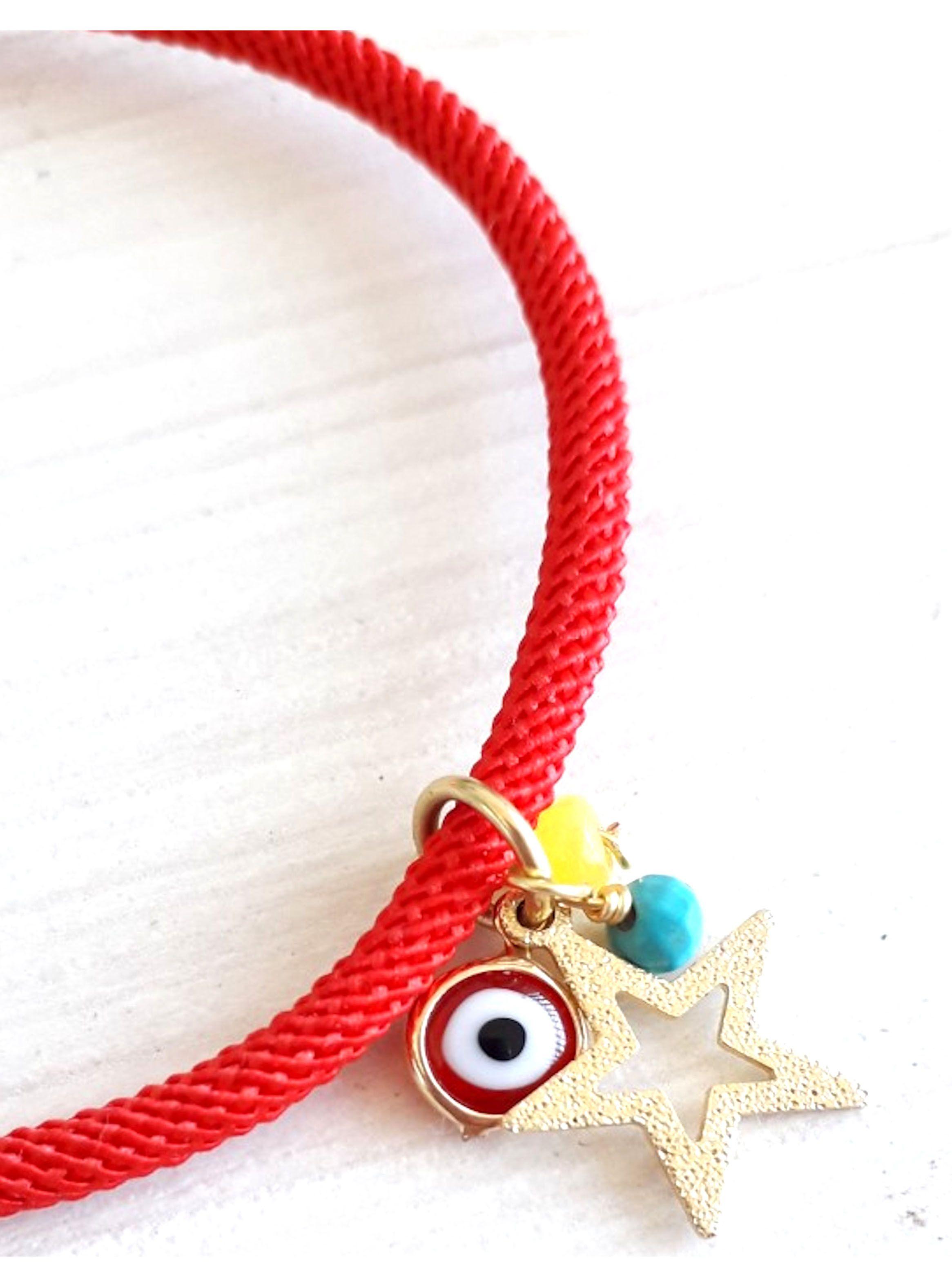 Pulsera Roja con Estrella Lily Joyas-1