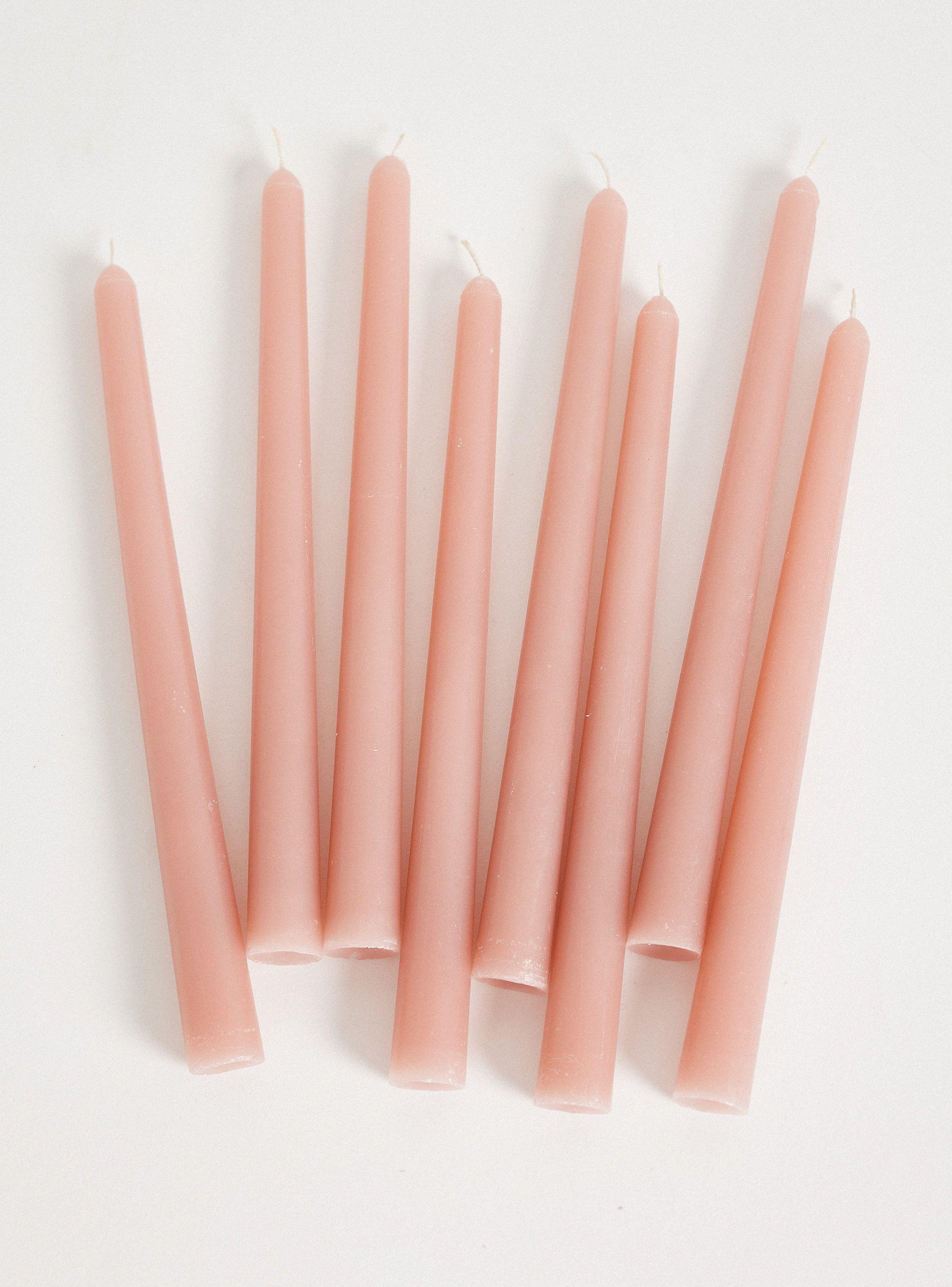 Pack 8 Velas Dinner Rosada 24.5 cm-1