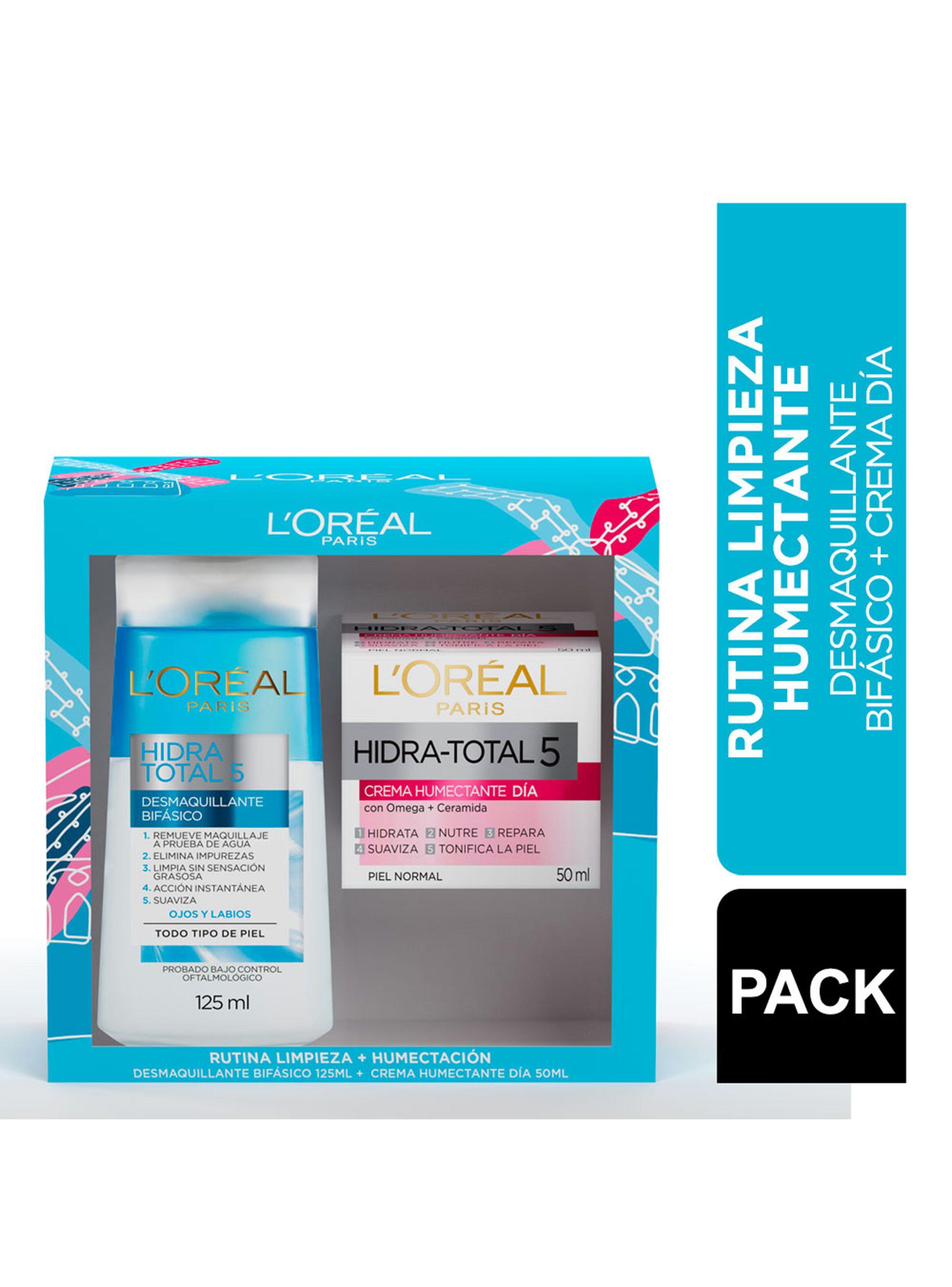 Set Dermo Expertise L'Oréal Paris Tratamiento Crema Ht5 Día Piel Seca + Bifásico 125 ml-0