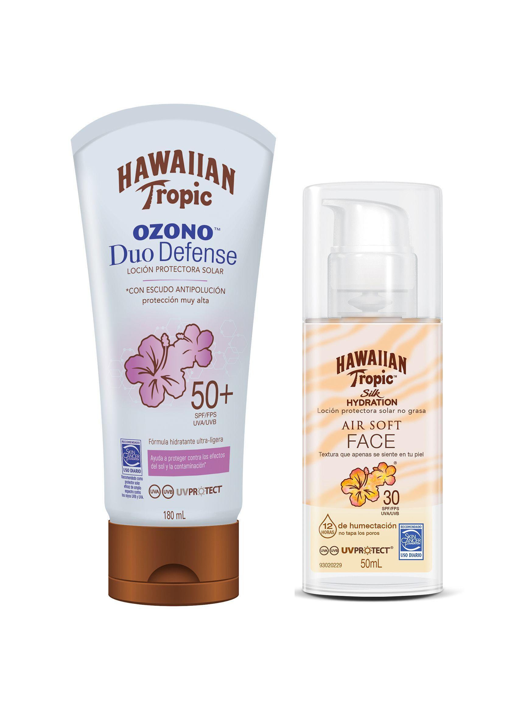 Set Hawaiian Tropic Duo Ozono Defense SPF50+ Silk Hydration Facial Hawaiian Tropic-0